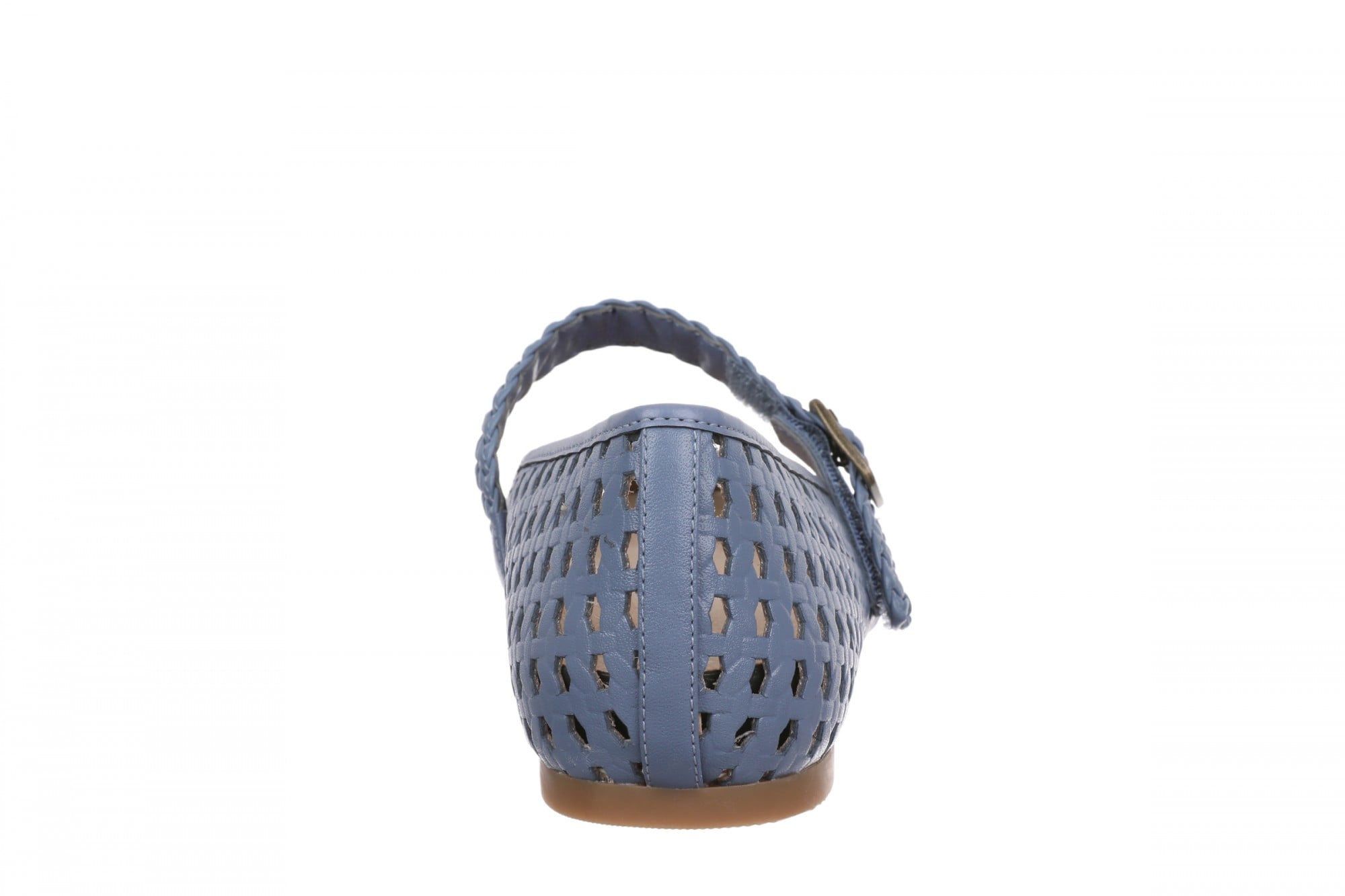 Vionic Alameda Woven Women's Mary Jane Comfort Shoe - Pacific Blue - Back