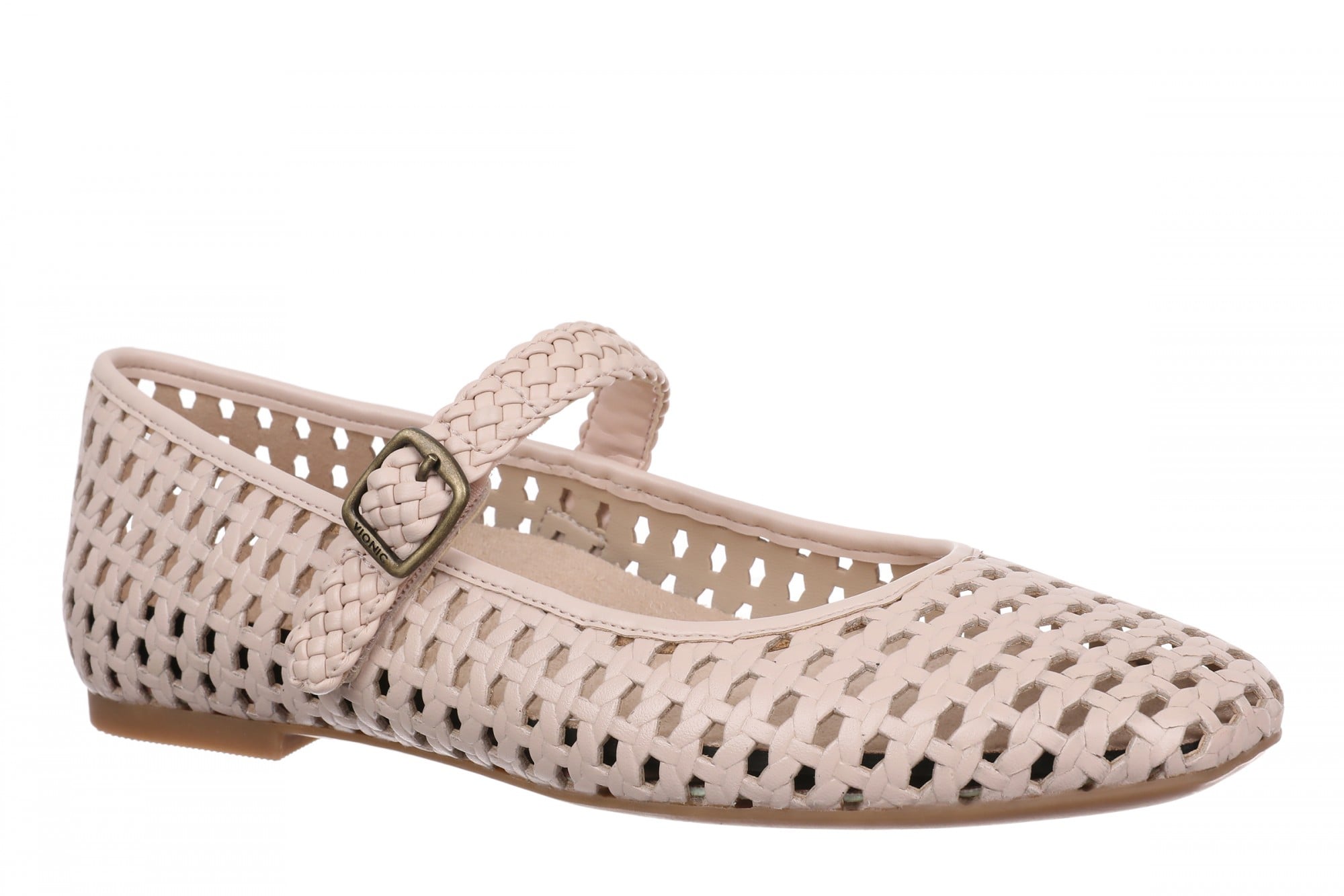 Vionic Alameda Woven Women's Mary Jane Comfort Shoe - Cameo Rose - Angle main