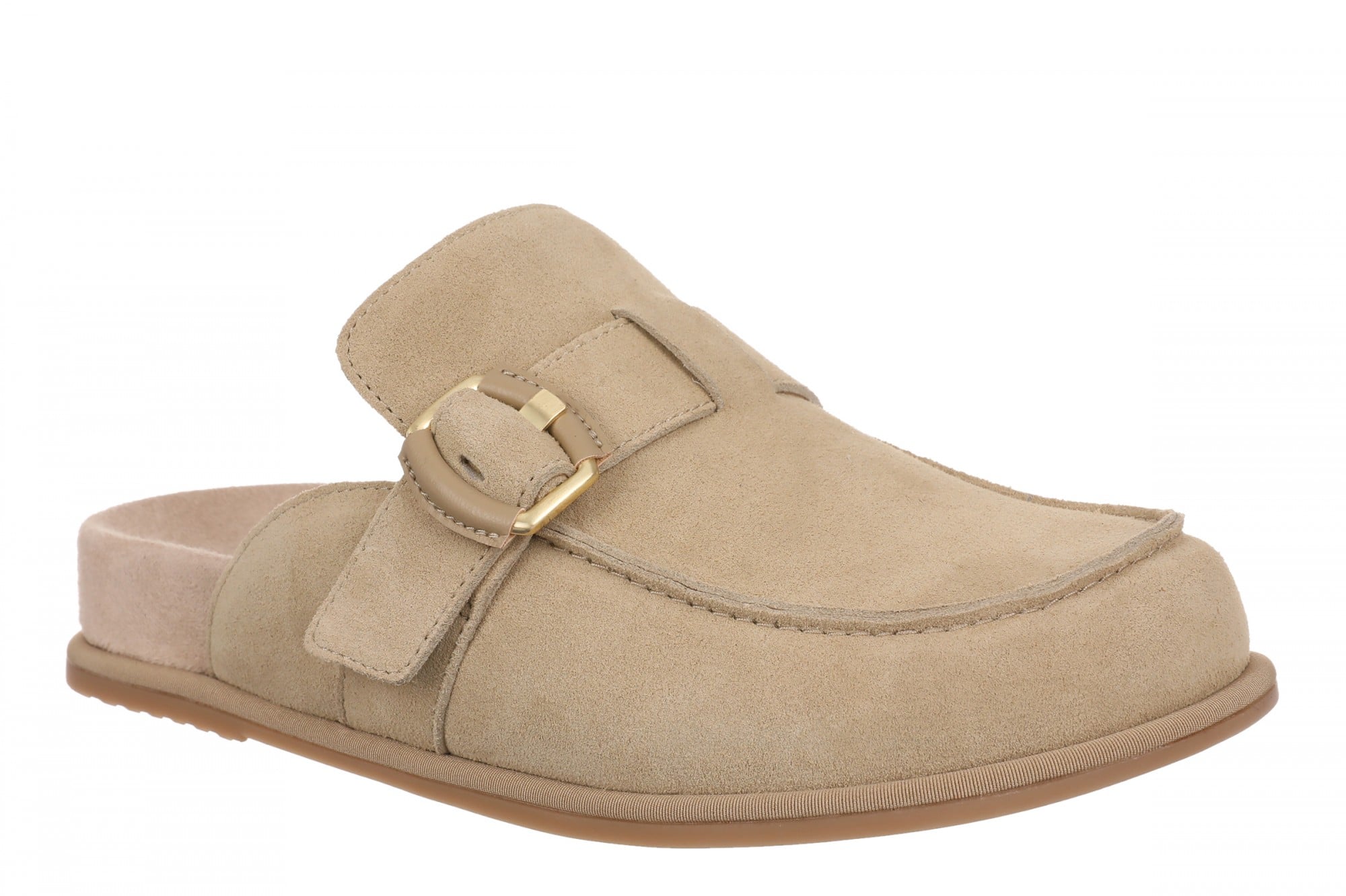 Vionic Arroyo Women's Suede Cushioned Mule Clog - Caramel - Angle main