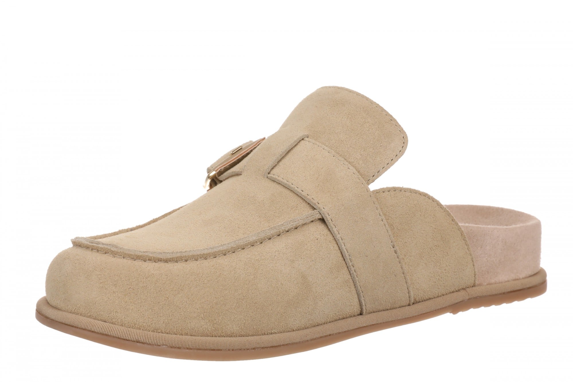 Vionic Arroyo Women's Suede Cushioned Mule Clog - Caramel - Left angle
