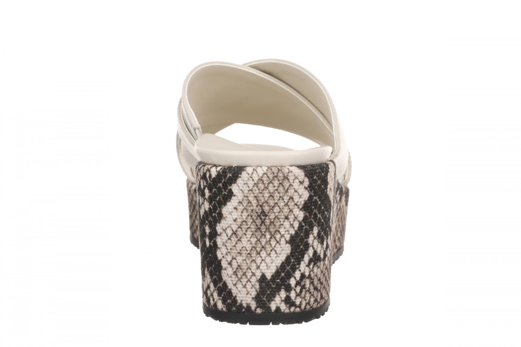Vionic Dawn Women's Comfort Arch Support Slide Sandal - Cream Snake - Back