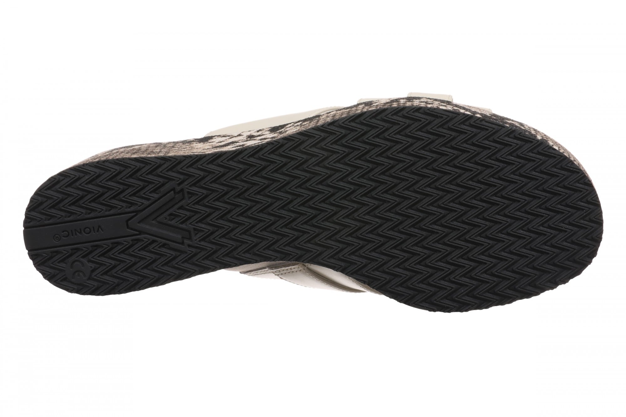 Vionic Dawn Women's Comfort Arch Support Slide Sandal - Cream Snake - Bottom