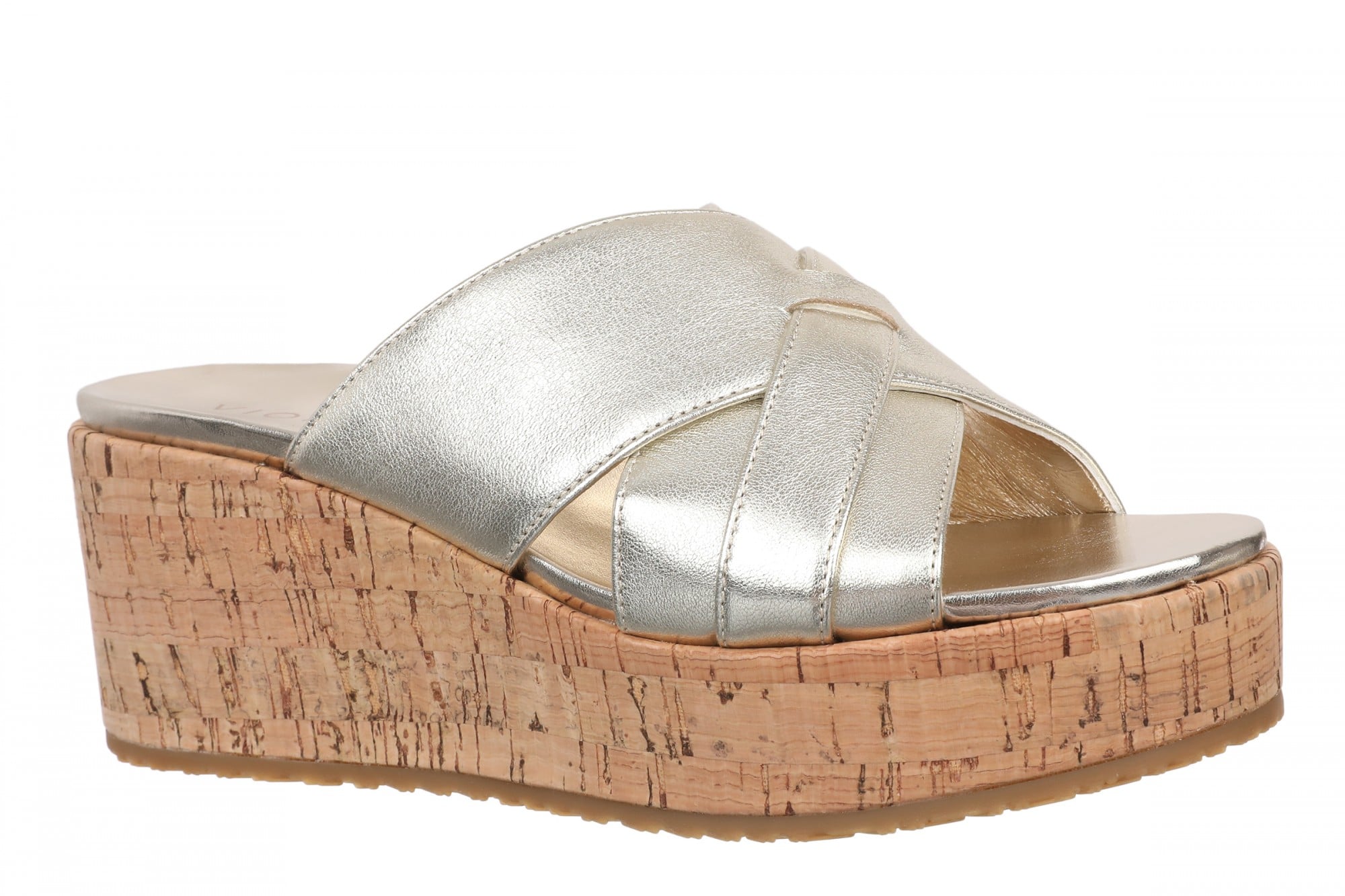 Vionic Dawn Women's Comfort Arch Support Slide Sandal - Gold - Angle main
