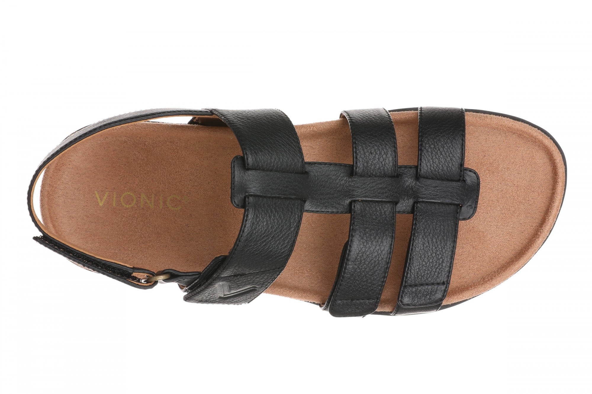 Vionic Eureka Women's Arch Support Slide Sandal - Black - Top