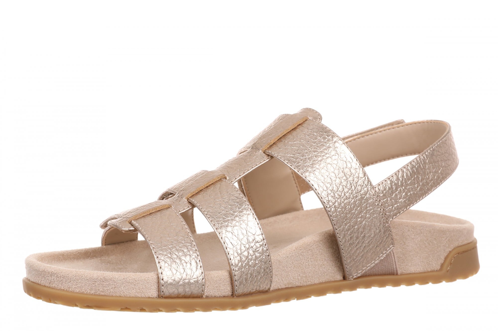 Vionic Eureka Women's Arch Support Slide Sandal - Bronze - Left angle