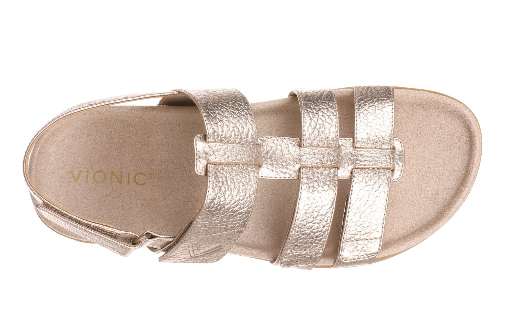 Vionic Eureka Women's Arch Support Slide Sandal - Bronze - Top