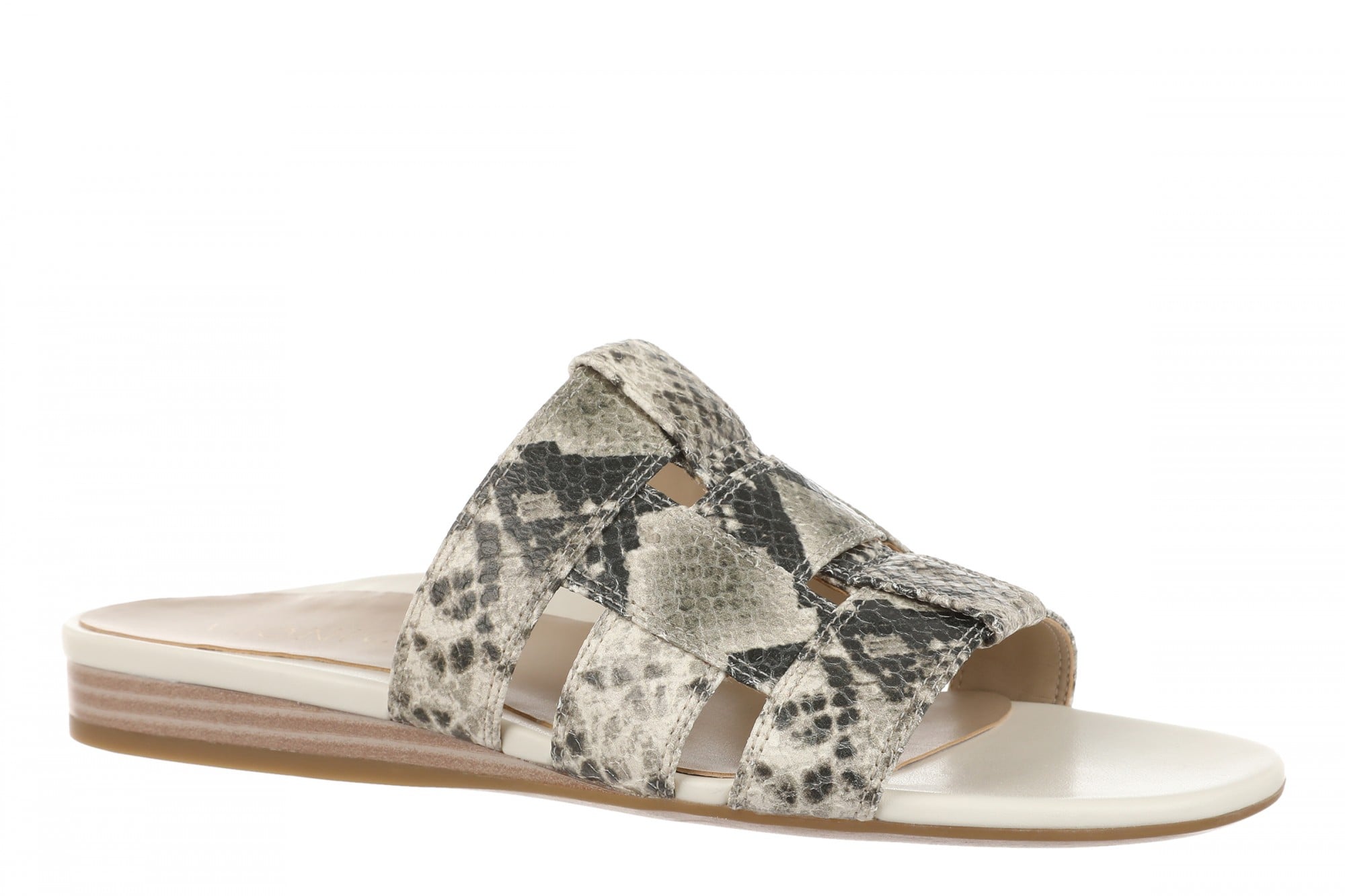 Vionic Glendora Women's Arch Support Slide Sandal in Cream Snake