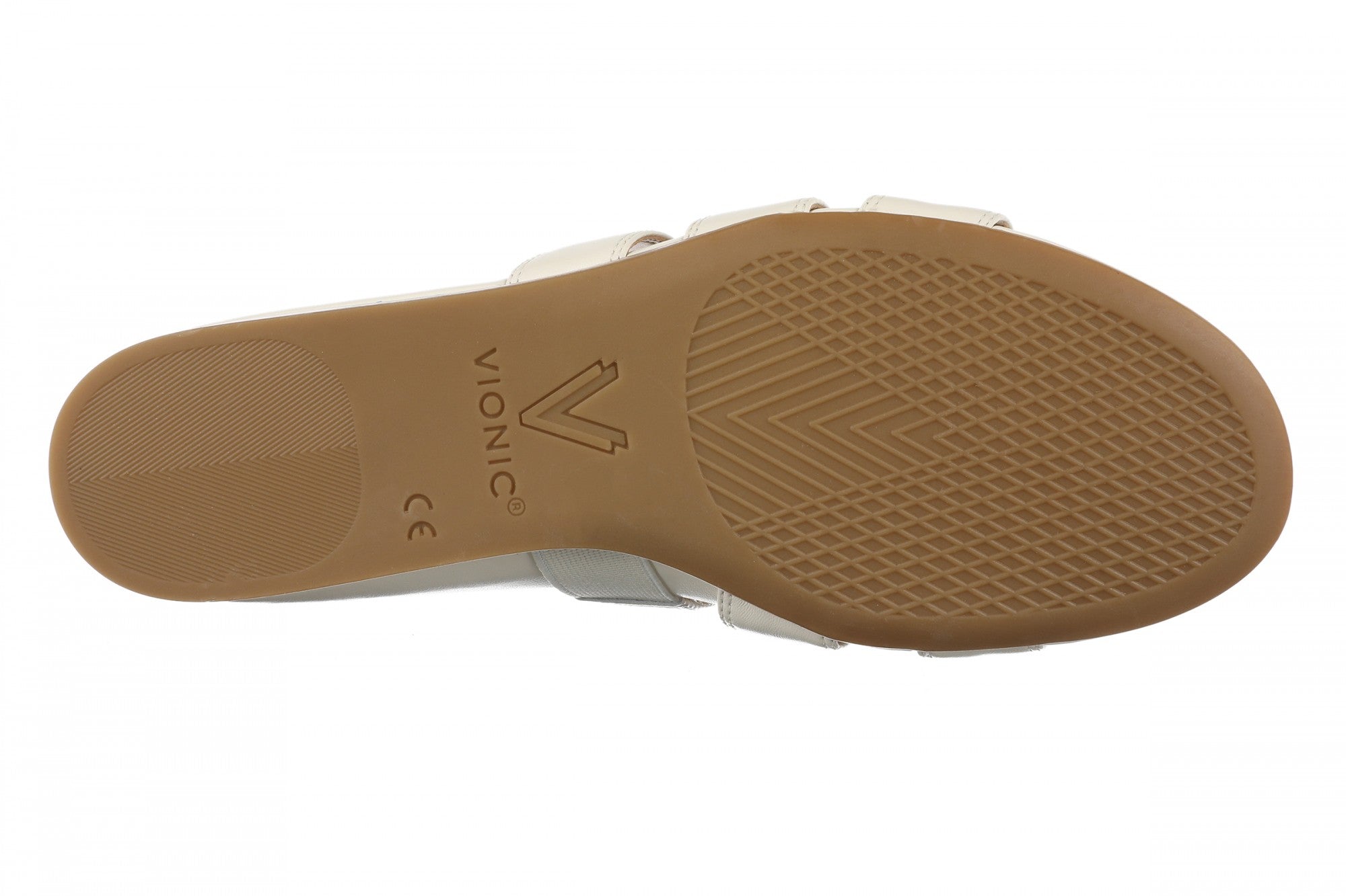 Vionic Glendora Women's Arch Support Slide Sandal - Ivory - Bottom