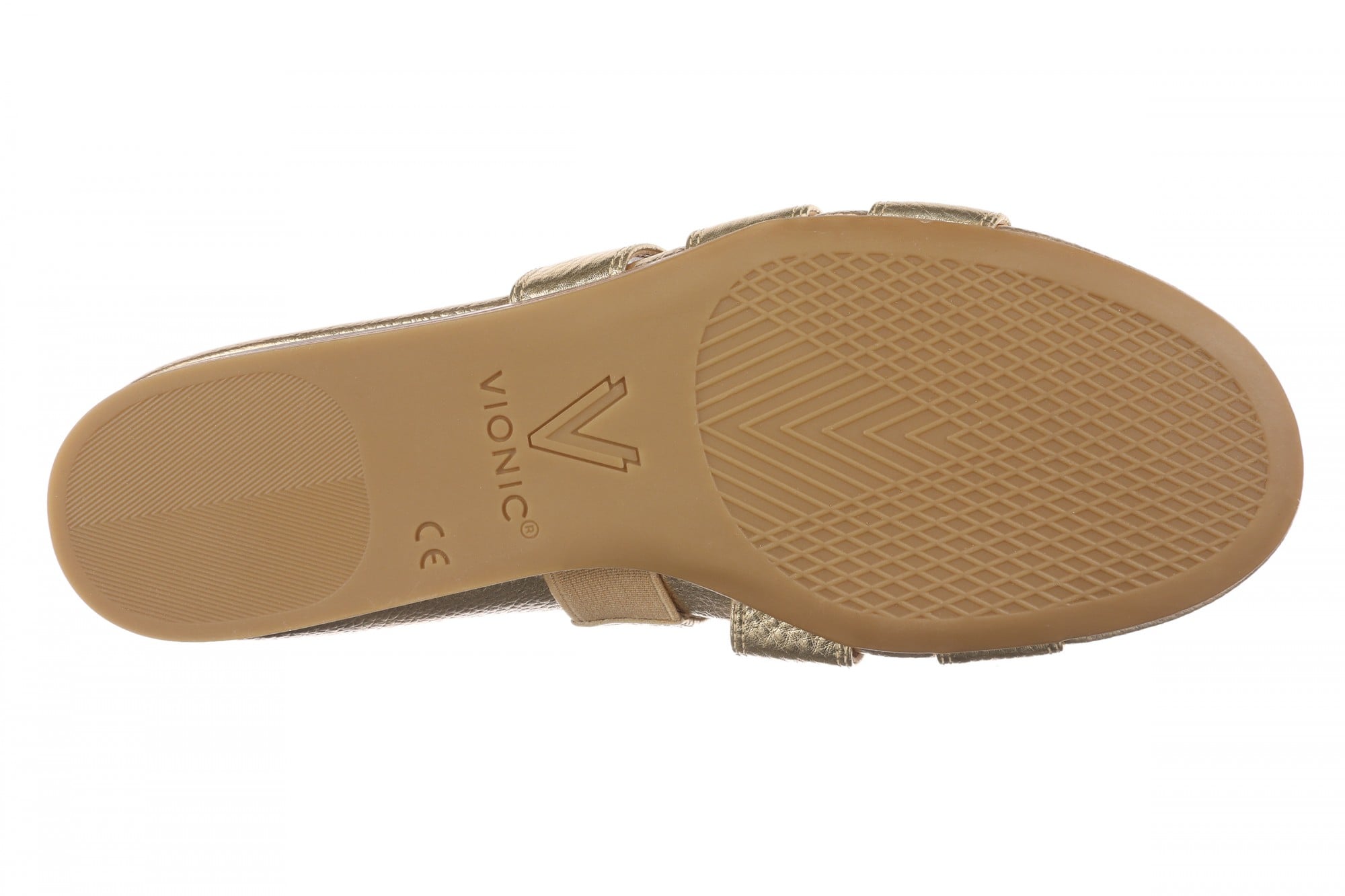 Vionic Glendora Women's Arch Support Slide Sandal - Gold - Bottom