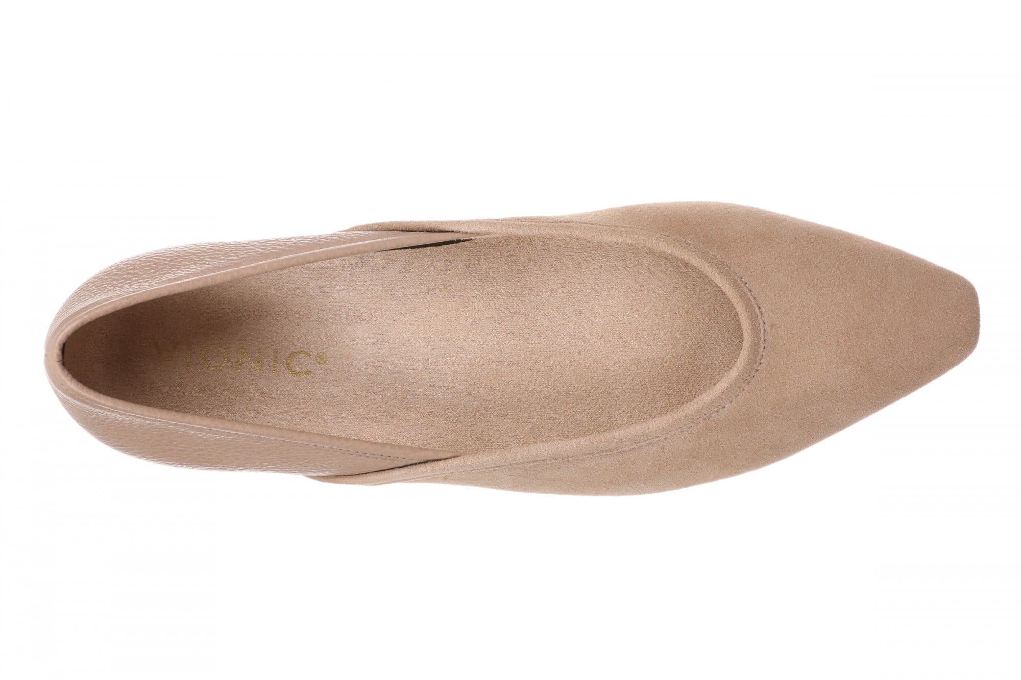 Vionic Gracia Women's Comfort Ballerina Shoe with Arch Support - Desert Sand - Top