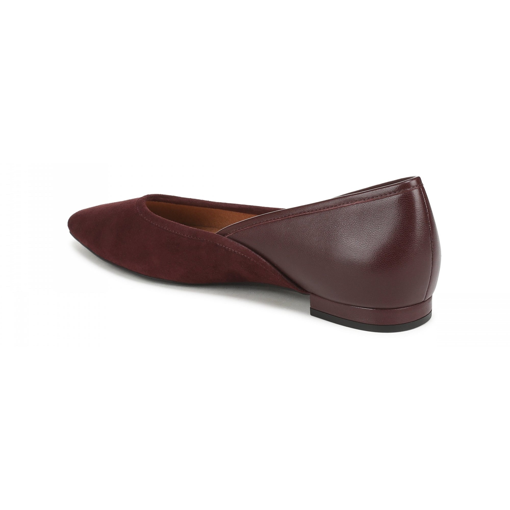 Vionic Gracia Women's Comfort Ballerina Shoe with Arch Support - Mulled Wine Suede/Leather - Technology