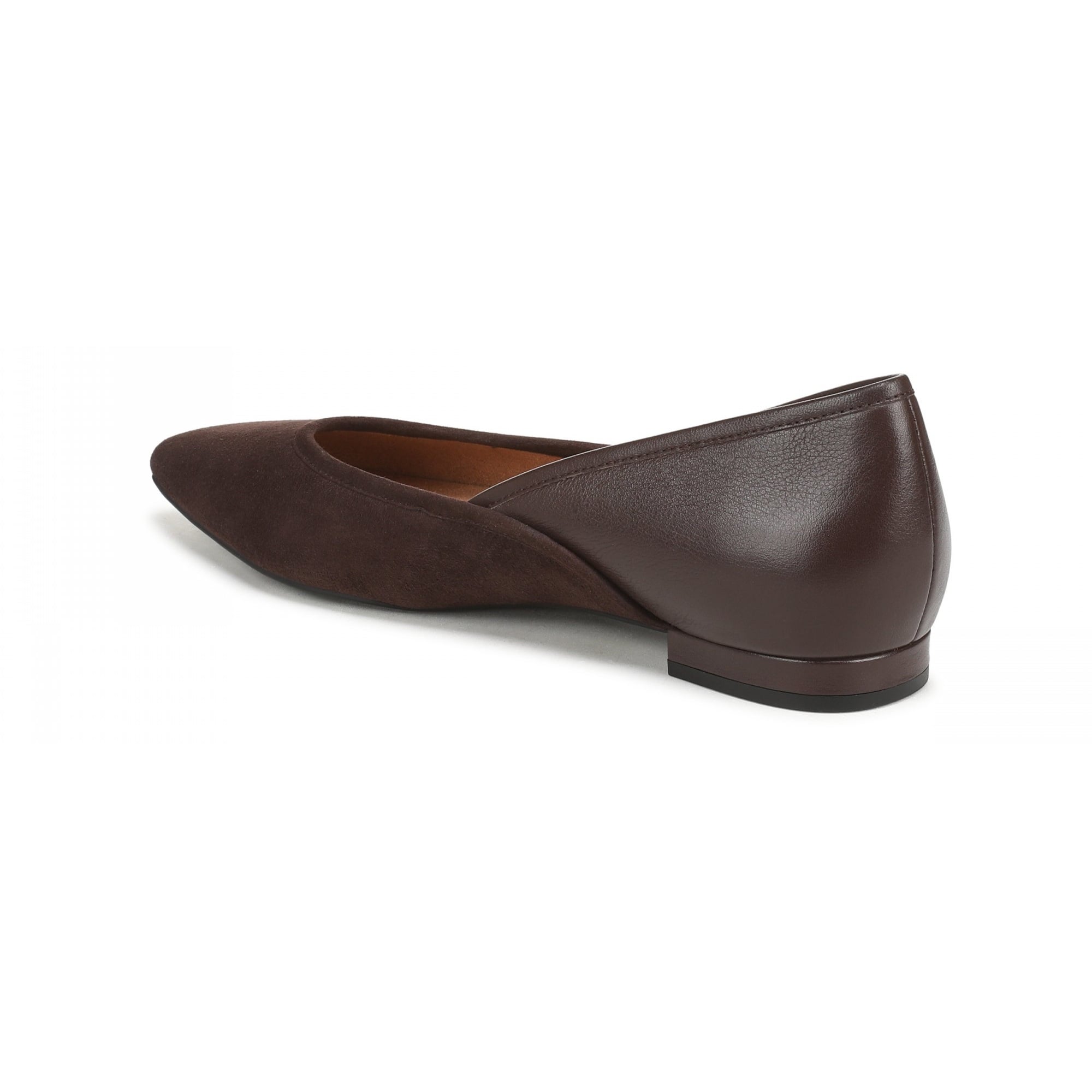 Vionic Gracia Women's Comfort Ballerina Shoe with Arch Support - Chocolate Ganache Leather - Technology