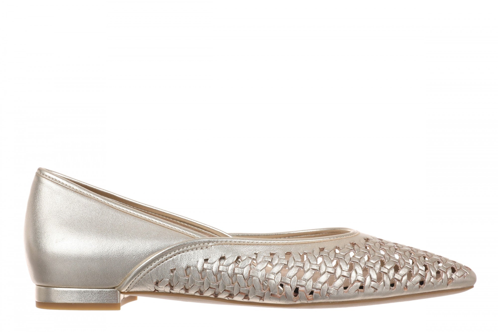 Vionic Gracia Woven Women's Arch Support Ballerina Shoe - Gold - Lifestyle
