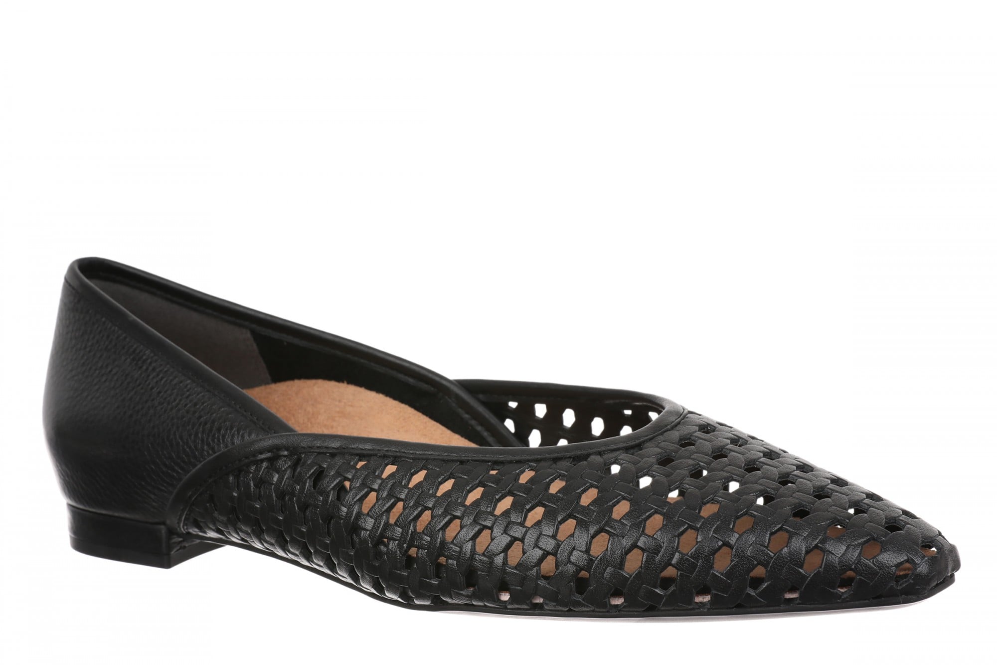 Vionic Gracia Woven Women's Arch Support Ballerina Shoe in Black