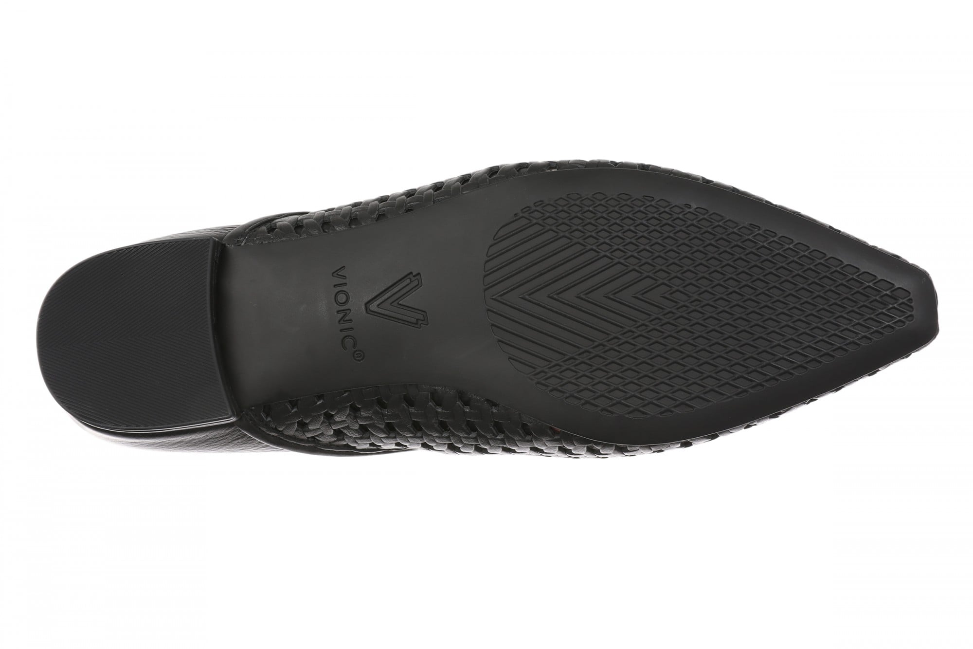 Vionic Gracia Woven Women's Arch Support Ballerina Shoe - Black - Bottom