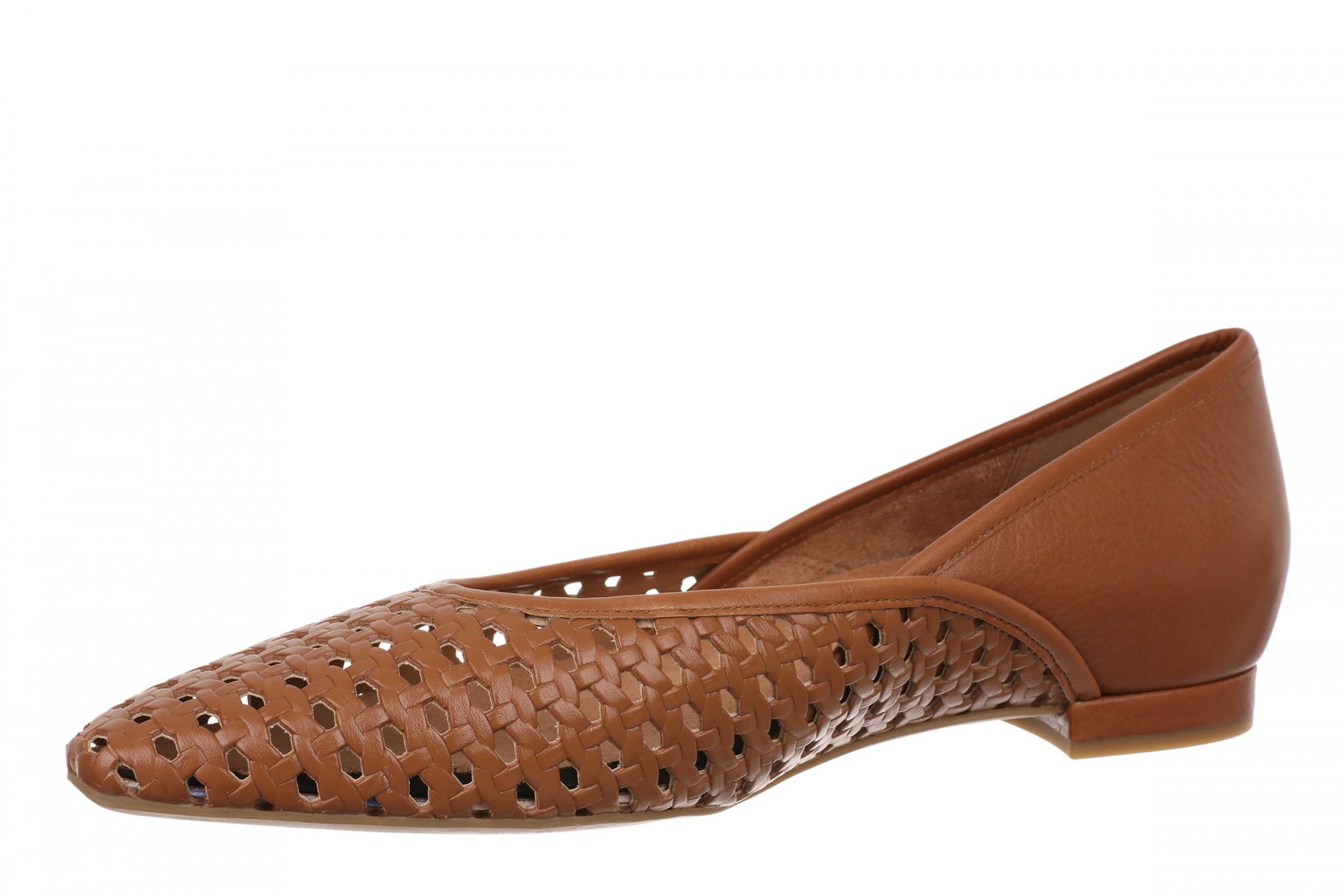 Vionic Gracia Woven Women's Arch Support Ballerina Shoe - Tan - Left angle