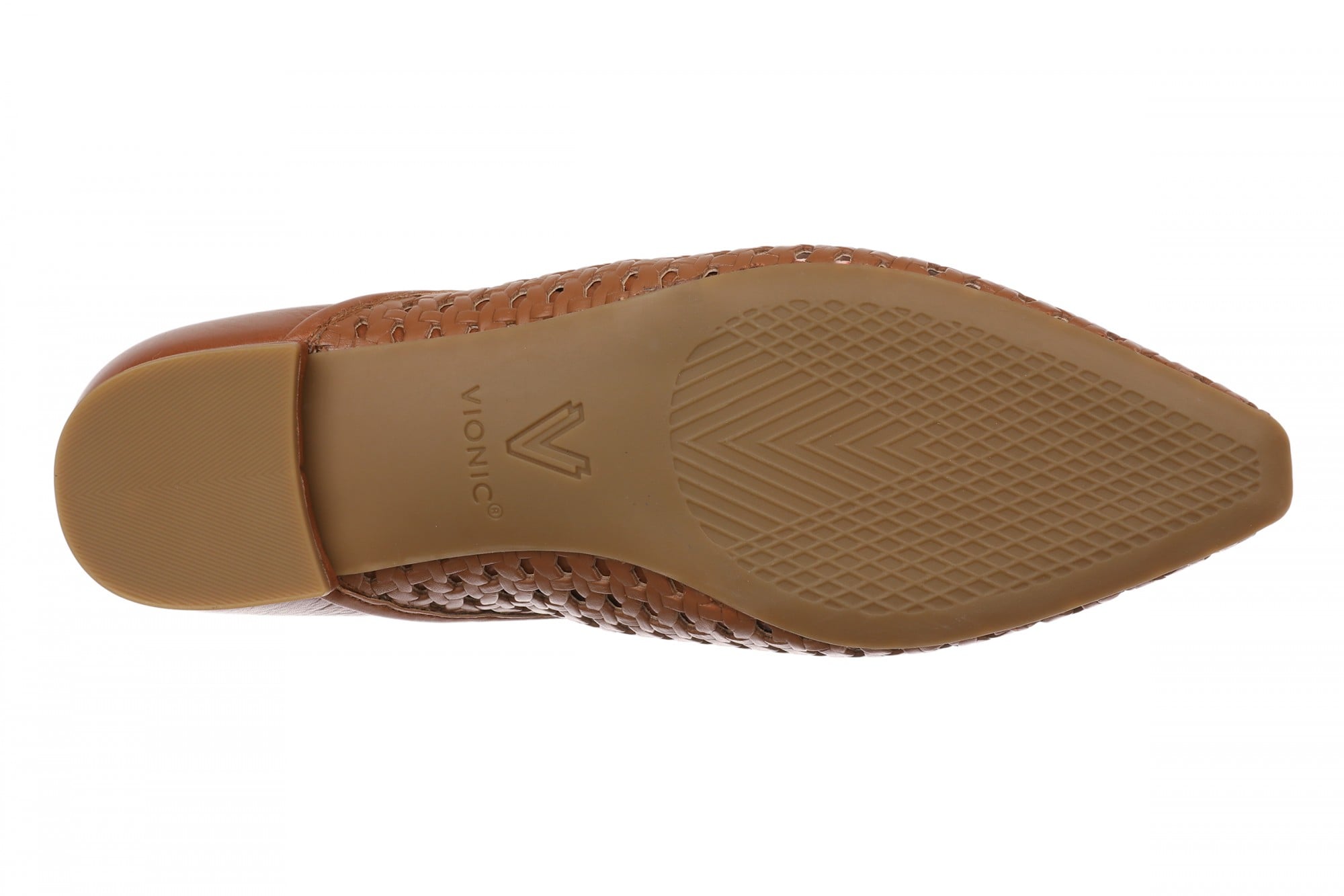 Vionic Gracia Woven Women's Arch Support Ballerina Shoe - Tan - Bottom