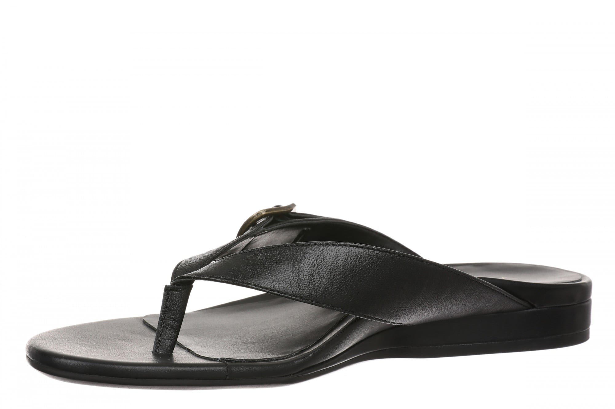 Vionic Grove Women's Thong Sandal with Arch Support - Black - Left angle