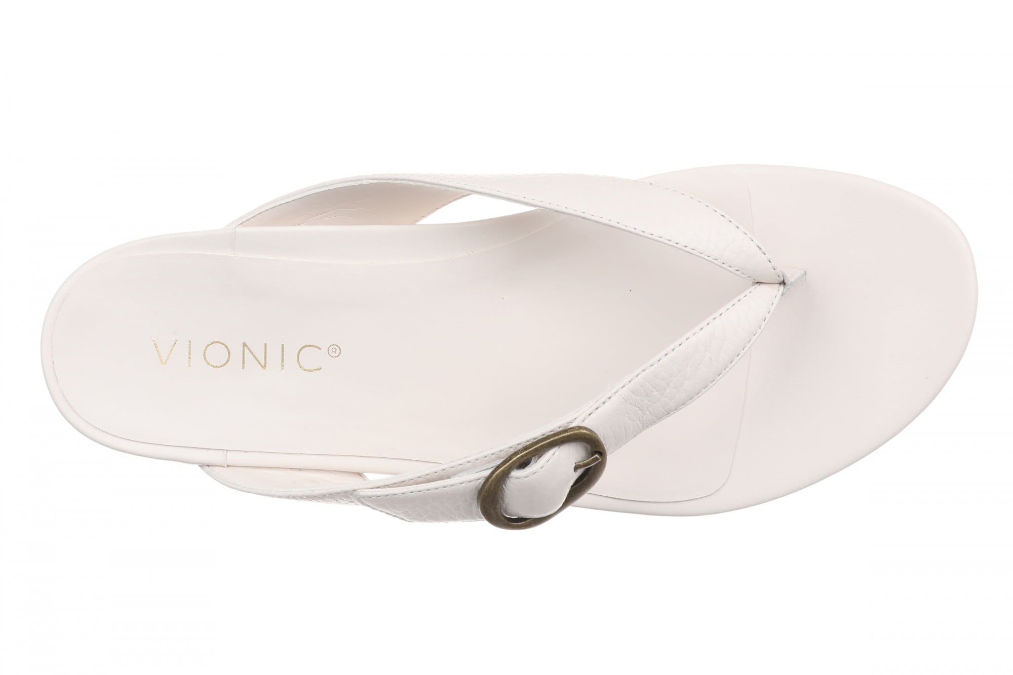 Vionic Grove Women's Thong Sandal with Arch Support - Sea Salt - Top