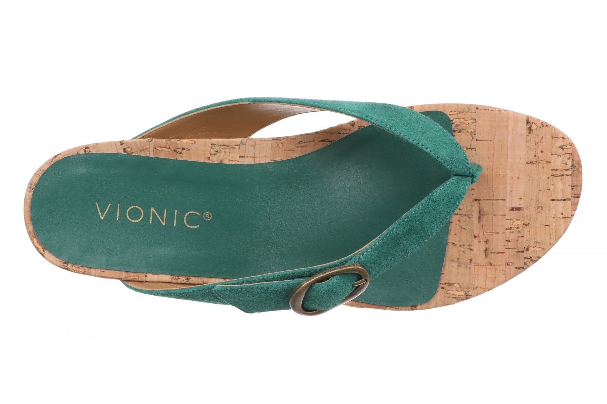 Vionic Grove Women's Thong Sandal with Arch Support - Posy Green - Top