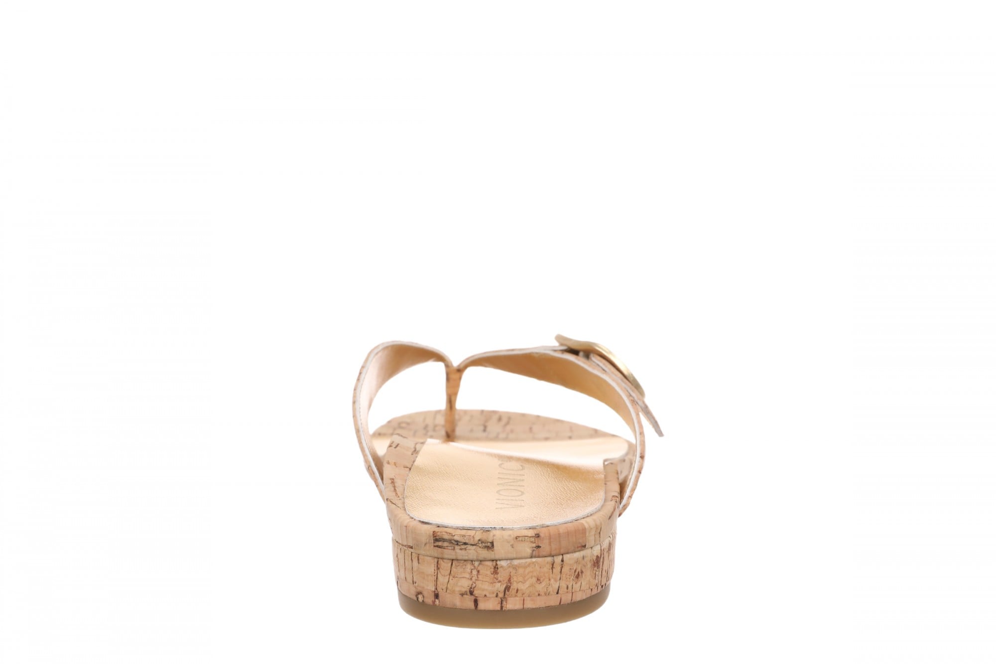 Vionic Grove Women's Thong Sandal with Arch Support - Gold Cork - Back