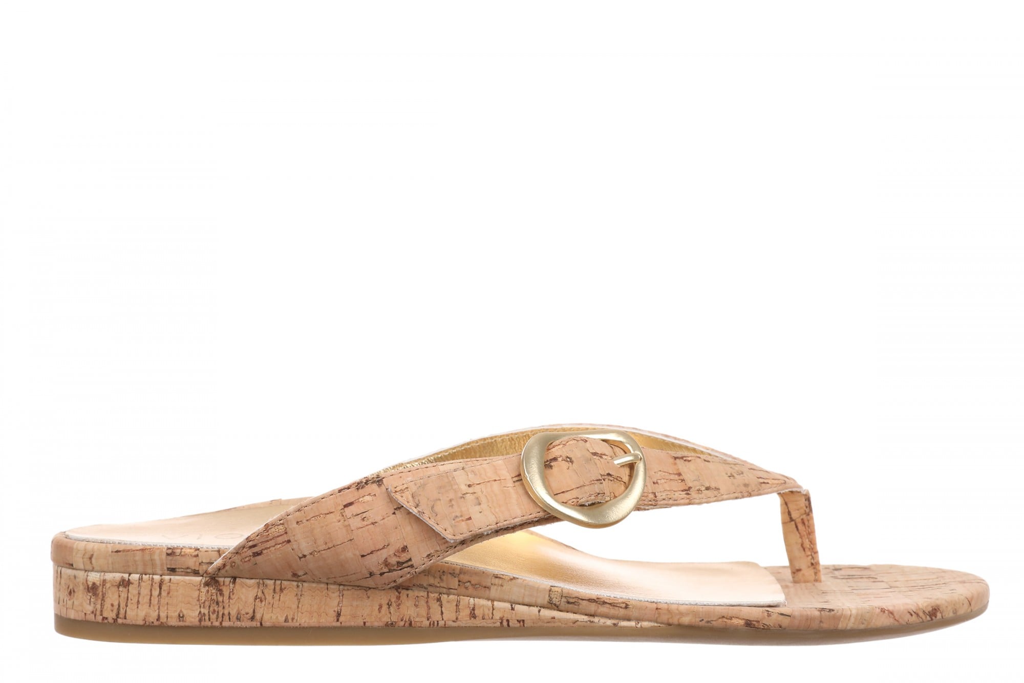 Vionic Grove Women's Thong Sandal with Arch Support - Gold Cork - Lifestyle
