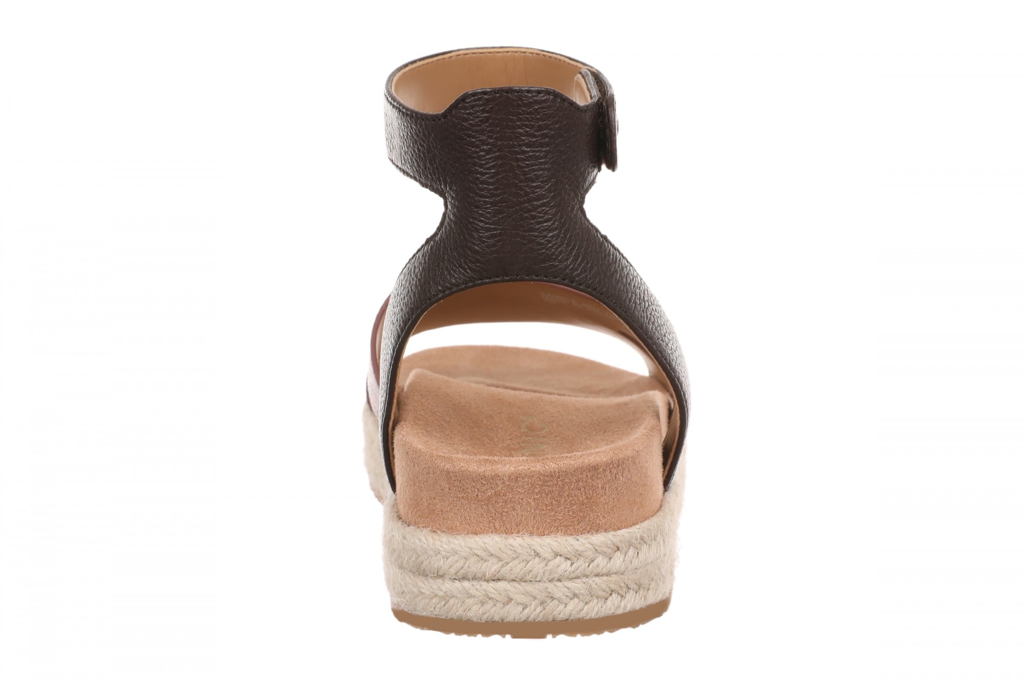 Vionic Yucca Women's Espadrille Platform Sandal with Arch Support - Merlot Snake - Back