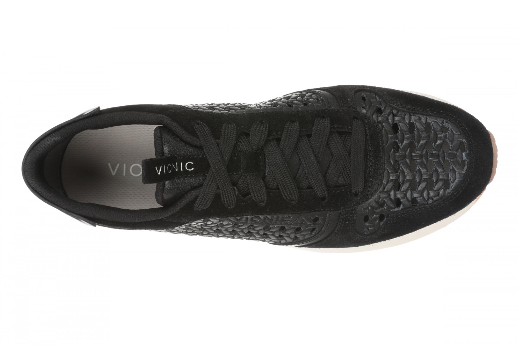 Vionic Monarch Women's Orthotic Support Sneakers - All Black - Top