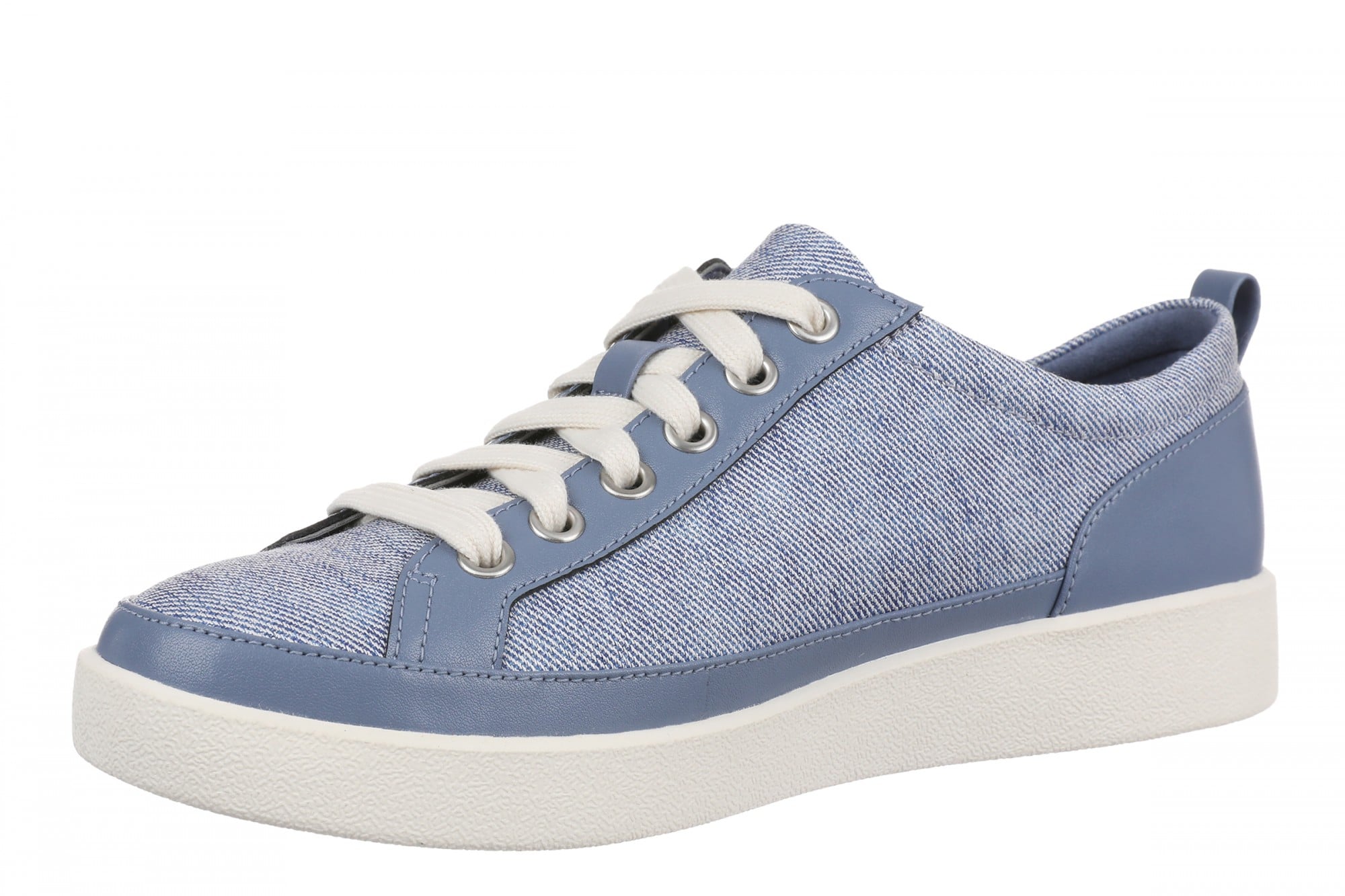 Vionic Winny Women's Oxford - Comfortable Orthotic Arch Support Lace-Up Shoes - Pacific Blue - Left angle