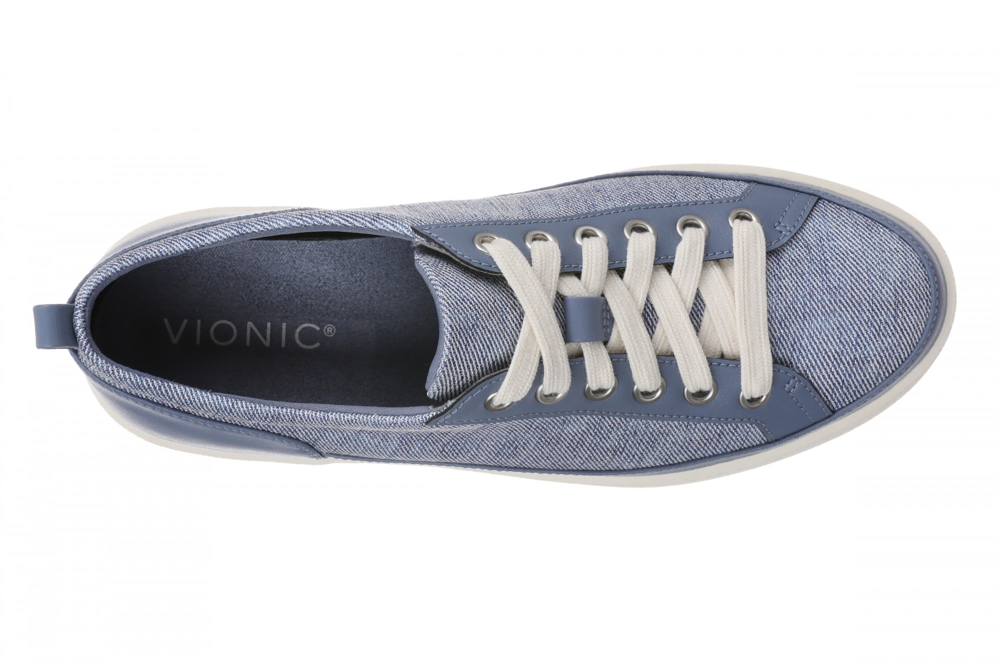 Vionic Winny Women's Oxford - Comfortable Orthotic Arch Support Lace-Up Shoes - Pacific Blue - Top