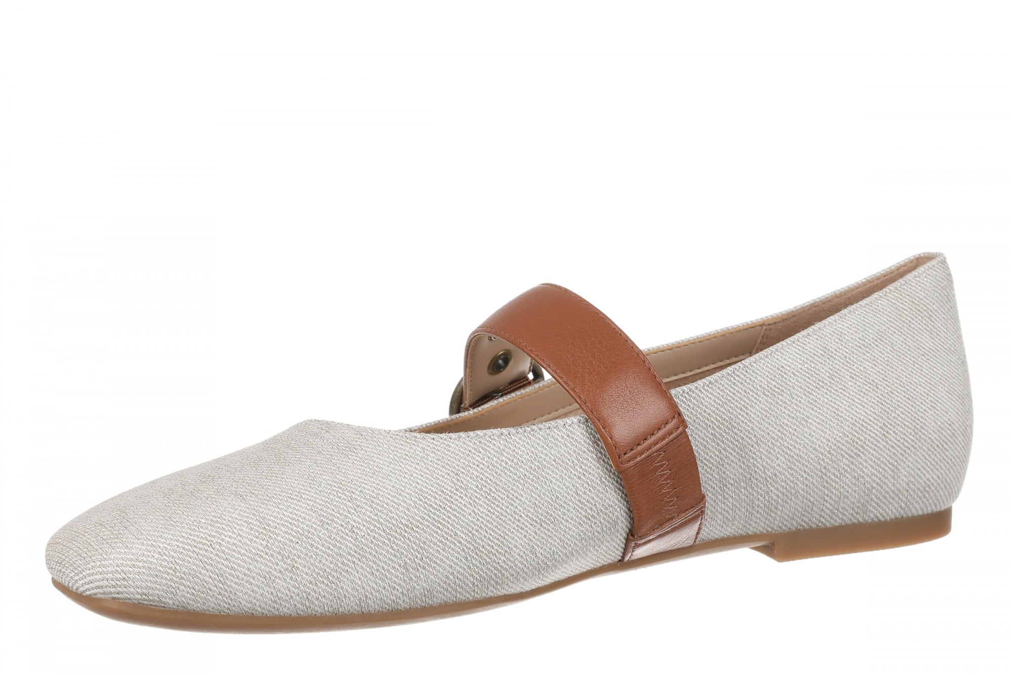 Vionic Hattie Women's Mary Jane Shoe with Arch Support - Natural/gold - Left angle