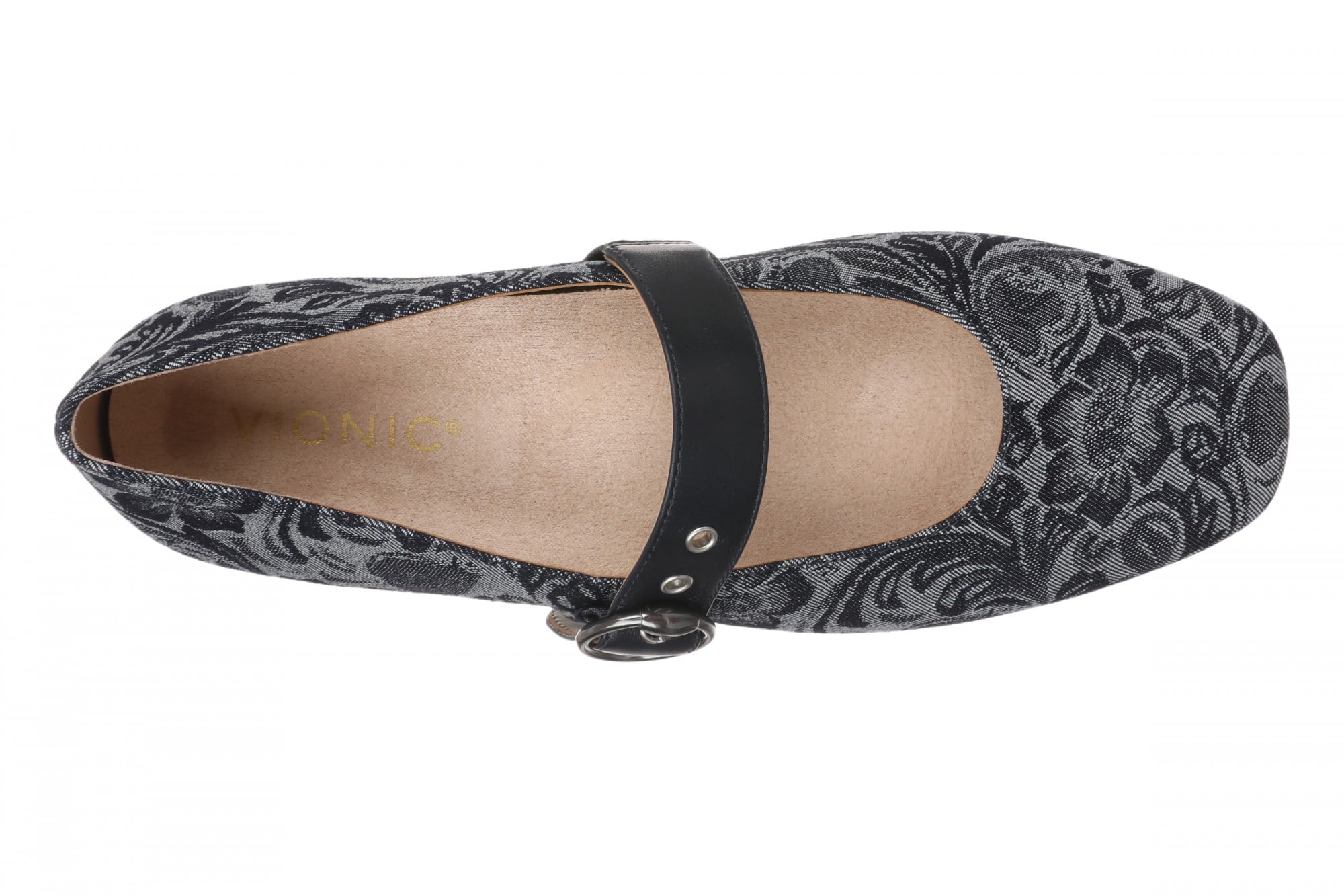 Vionic Hattie Women's Mary Jane Shoe with Arch Support - Dark Denim - Top