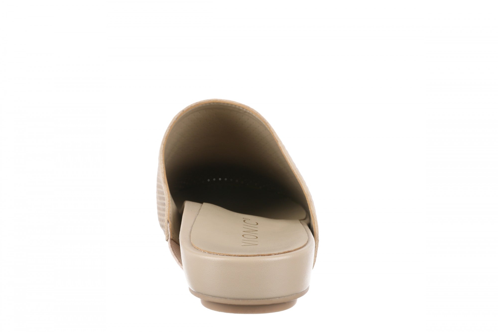 Vionic Opal Perf Women's Comfortable Arch Support Mule - Lucid Beige - Back