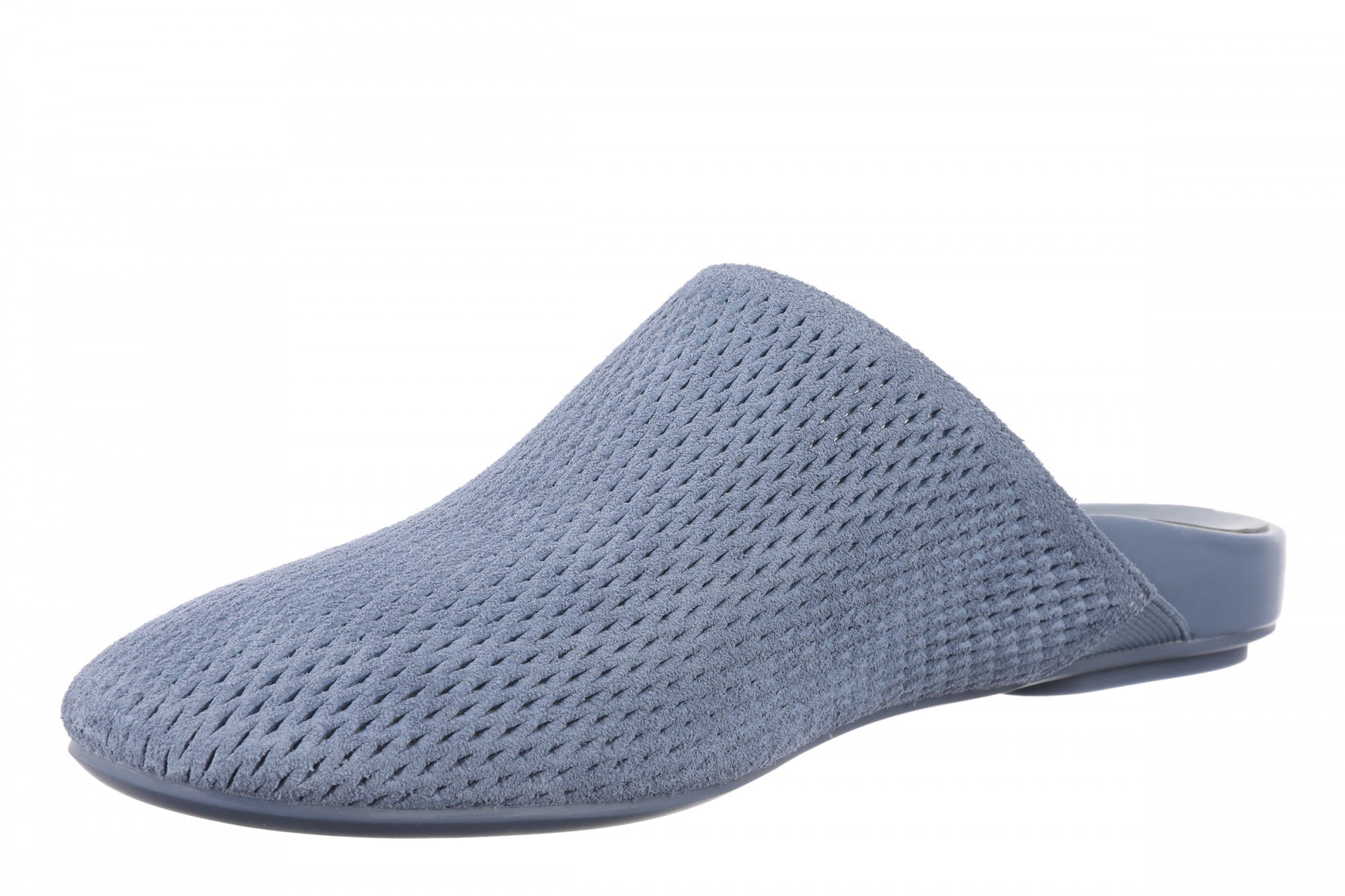 Vionic Opal Perf Women's Comfortable Arch Support Mule - Pacific Blue - Left angle