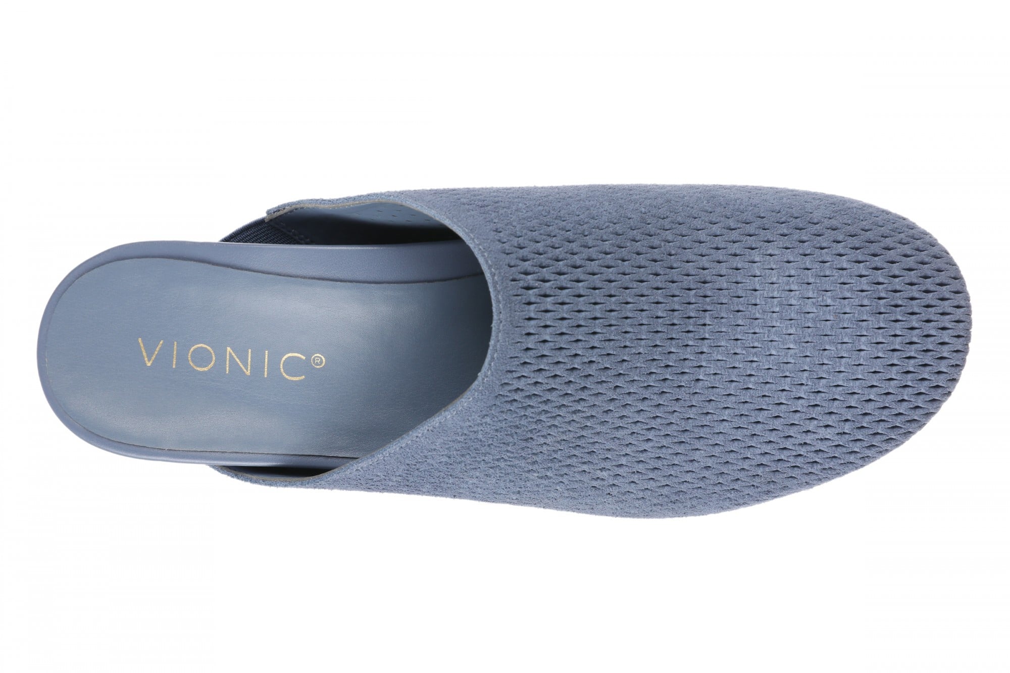 Vionic Opal Perf Women's Comfortable Arch Support Mule - Pacific Blue - Top