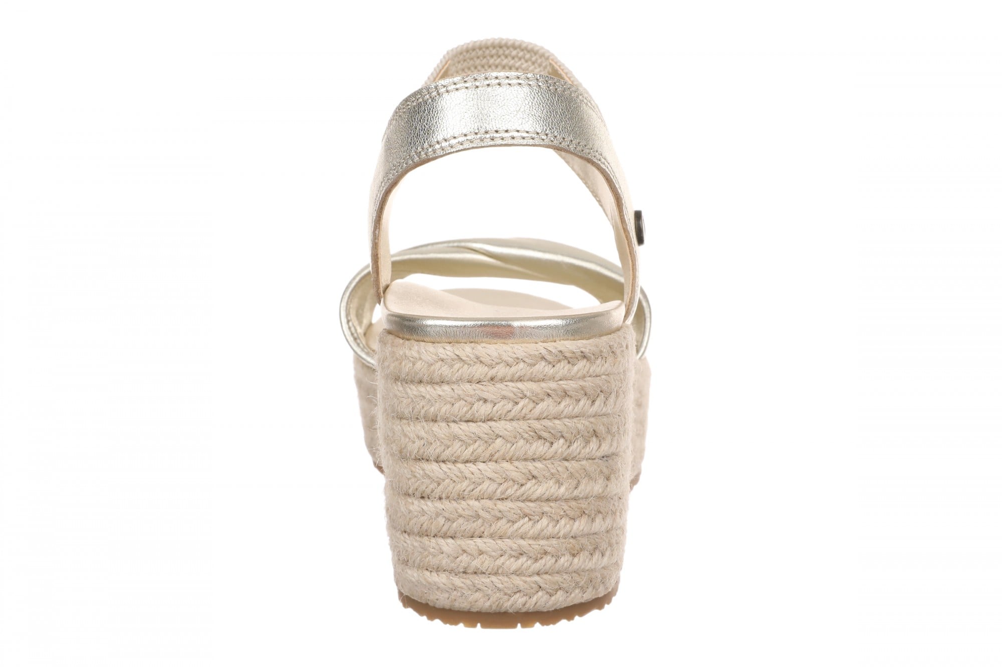 Vionic Darla Women's Espadrille Wedge Sandals with Arch Support - Gold - Back