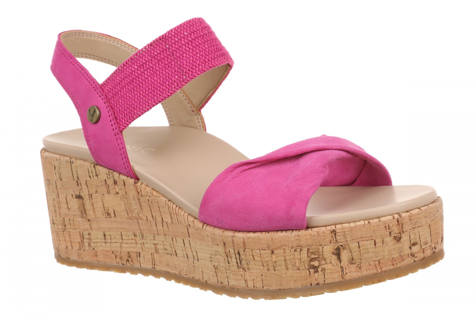 Vionic Darla Women's Espadrille Wedge Sandals with Arch Support - Rose Violet - Angle main