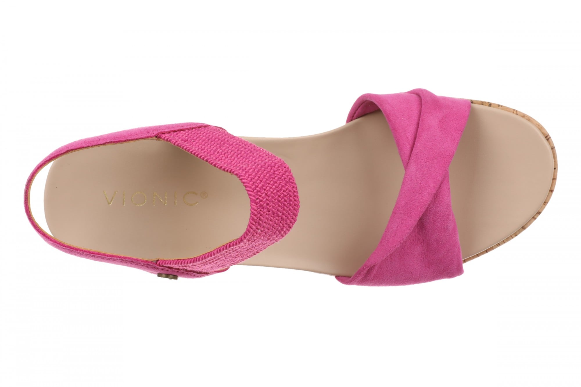 Vionic Darla Women's Espadrille Wedge Sandals with Arch Support - Rose Violet - Top
