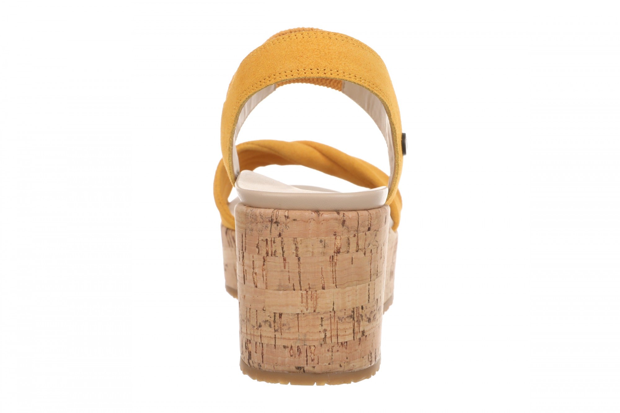 Vionic Darla Women's Espadrille Wedge Sandals with Arch Support - Amber Yellow - Back