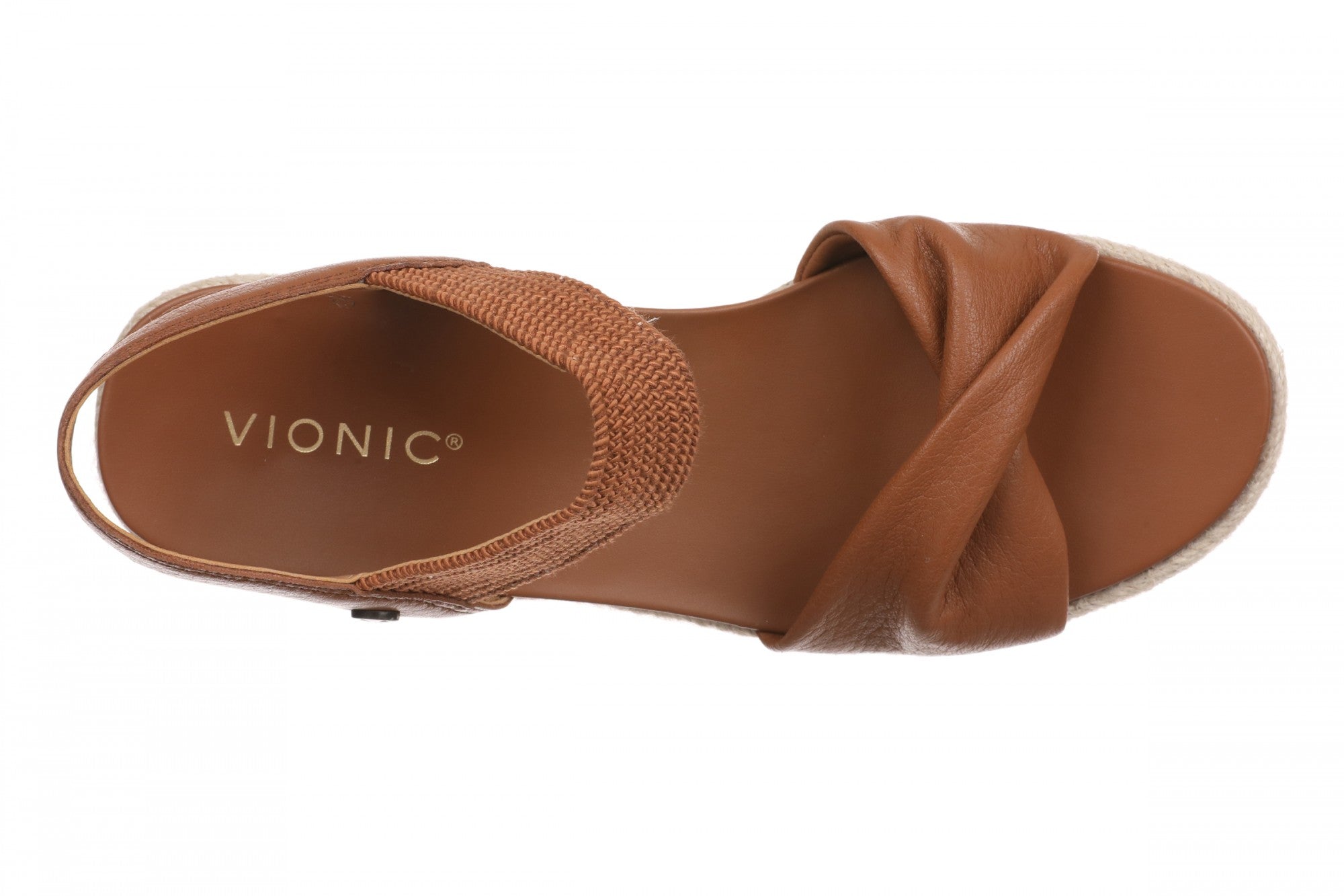 Vionic Darla Women's Espadrille Wedge Sandals with Arch Support - Tan - Top