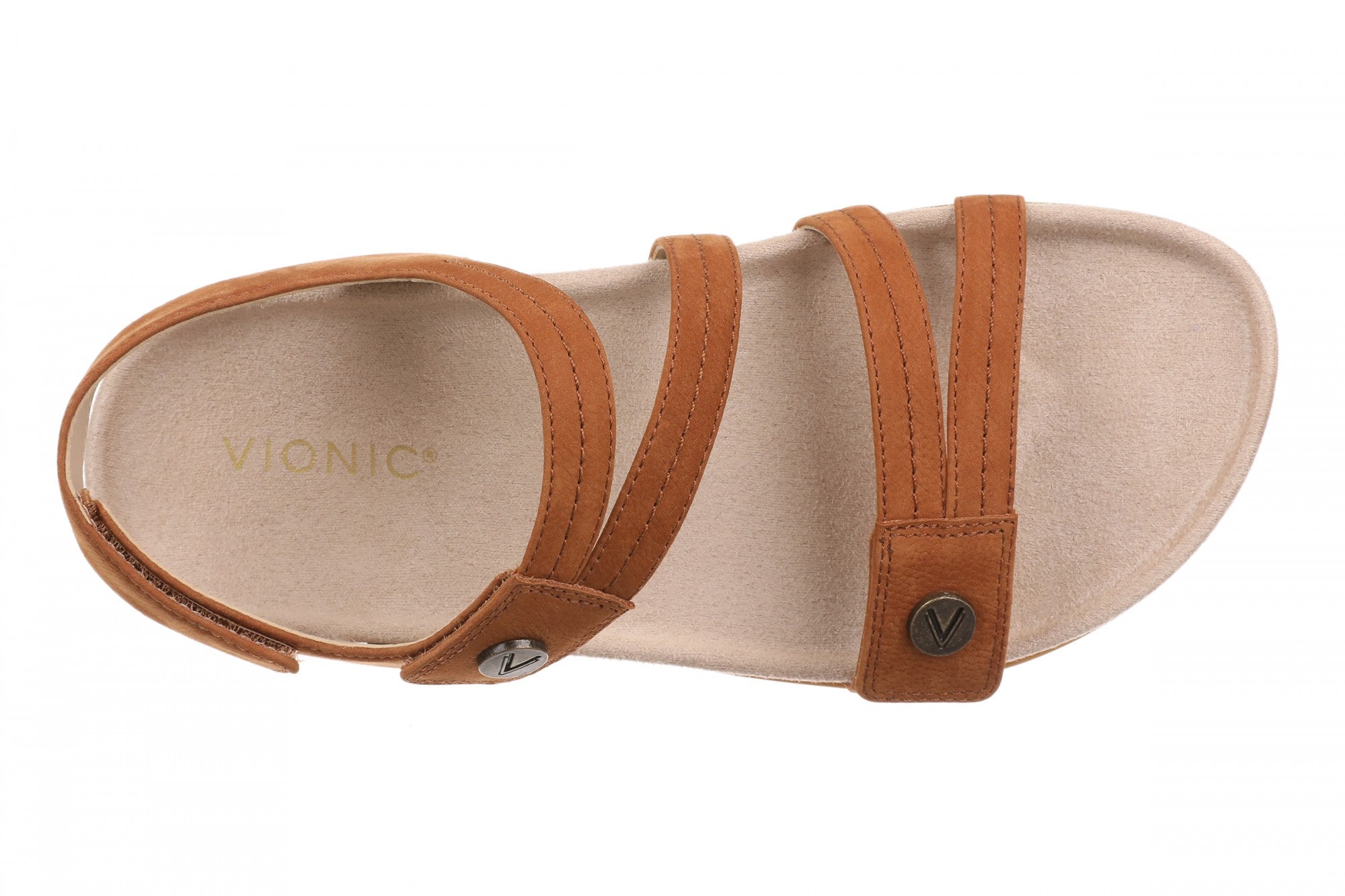 Vionic Essie Arch Support Women's Slide Sandal - Brandy - Top