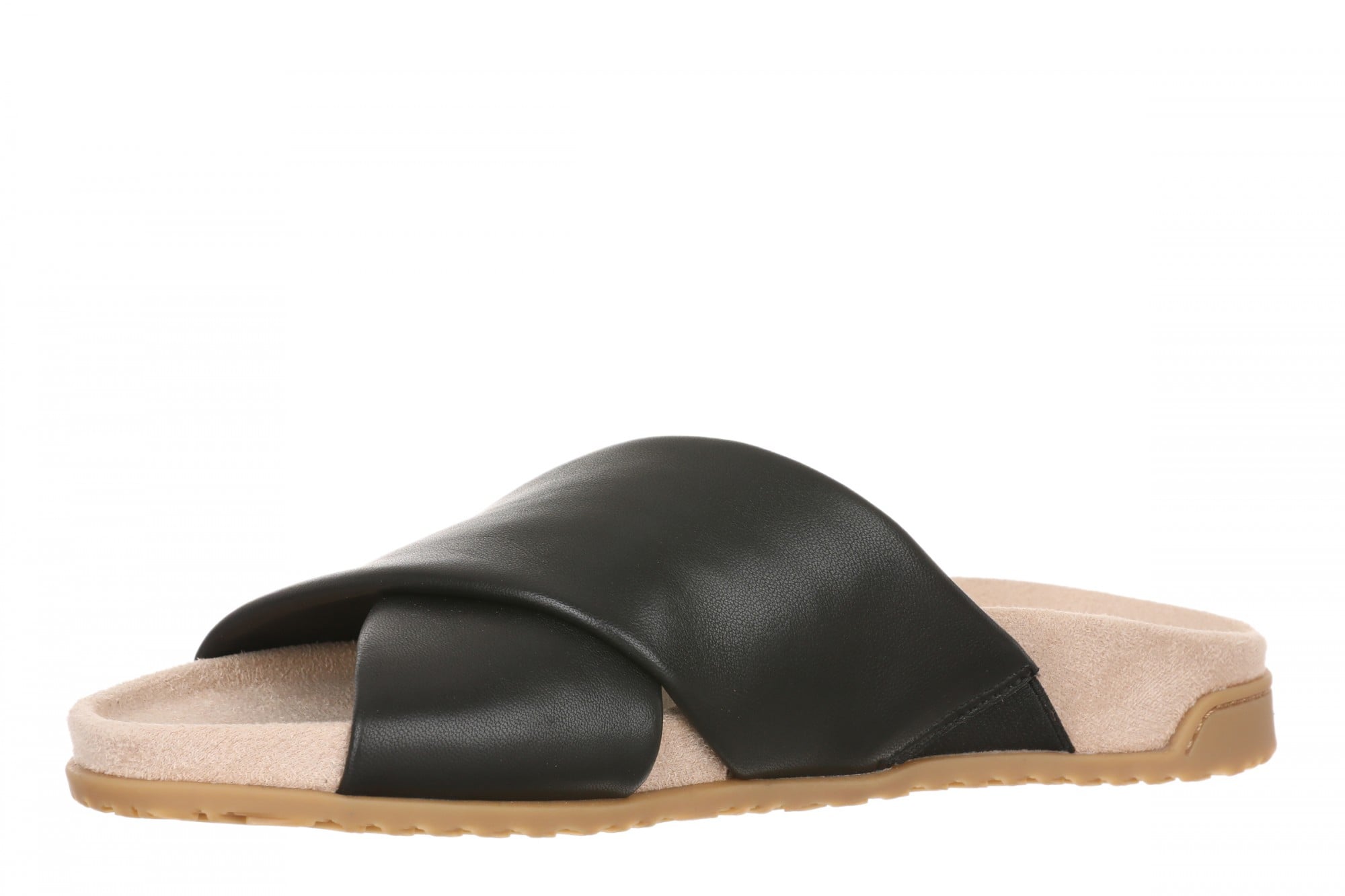 Vionic Etna Women's Comfort Arch Support Slide Sandal - Black - Left angle