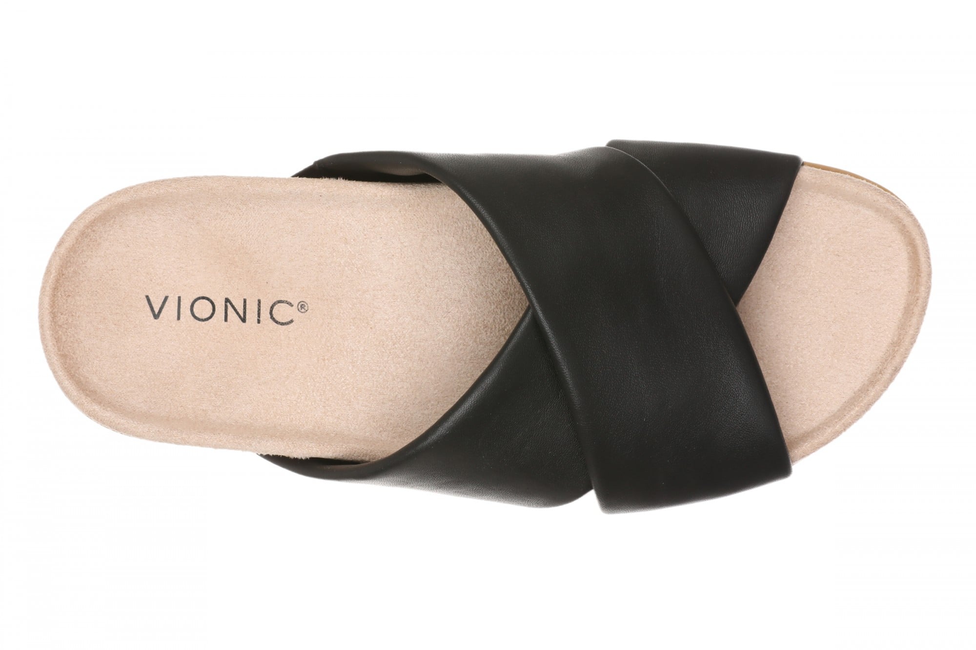Vionic Etna Women's Comfort Arch Support Slide Sandal - Black - Top