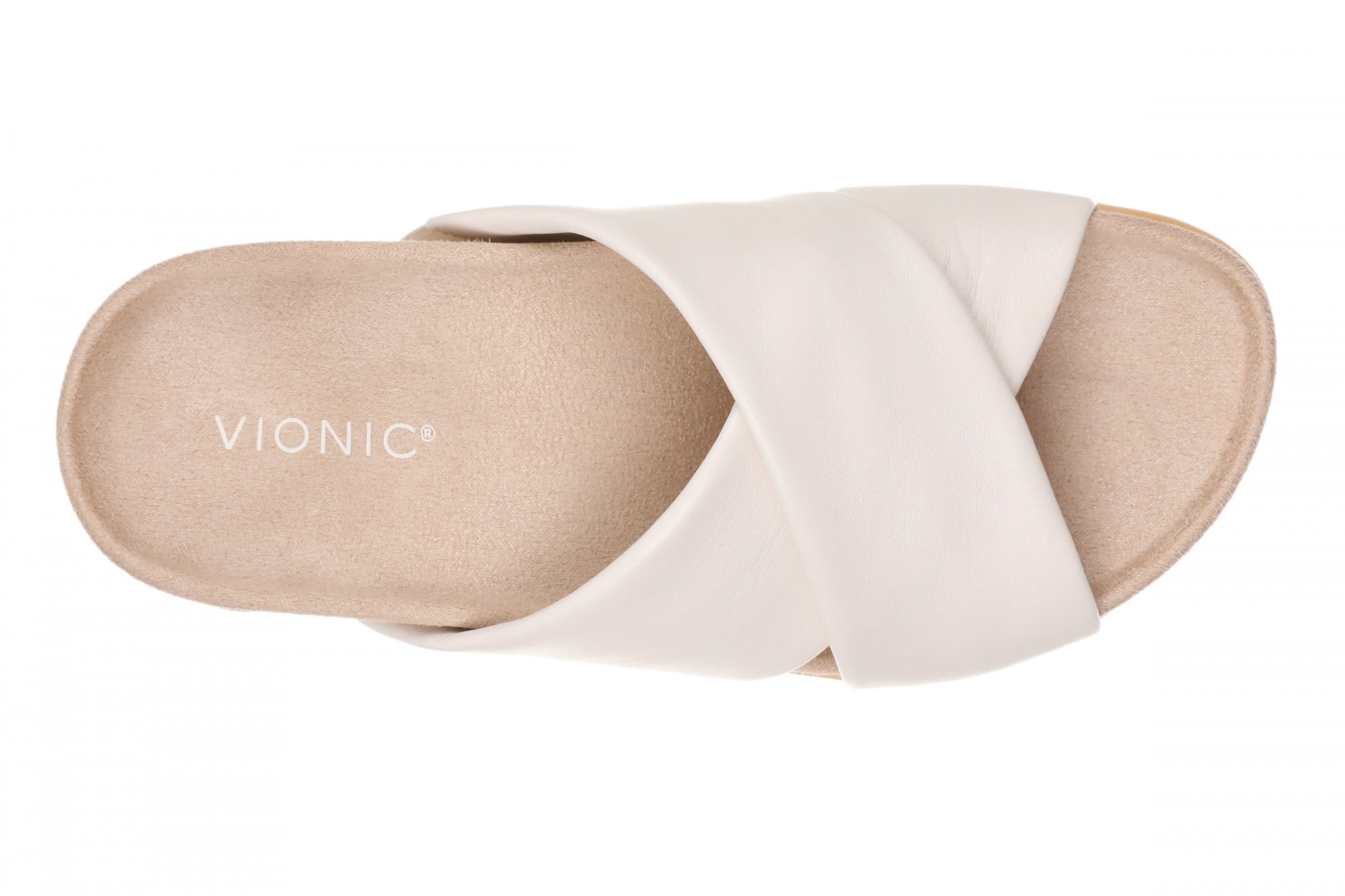 Vionic Etna Women's Comfort Arch Support Slide Sandal - Sea Salt - Top