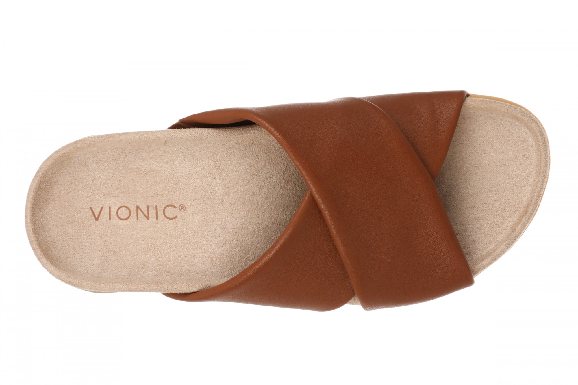 Vionic Etna Women's Comfort Arch Support Slide Sandal - Tan - Top