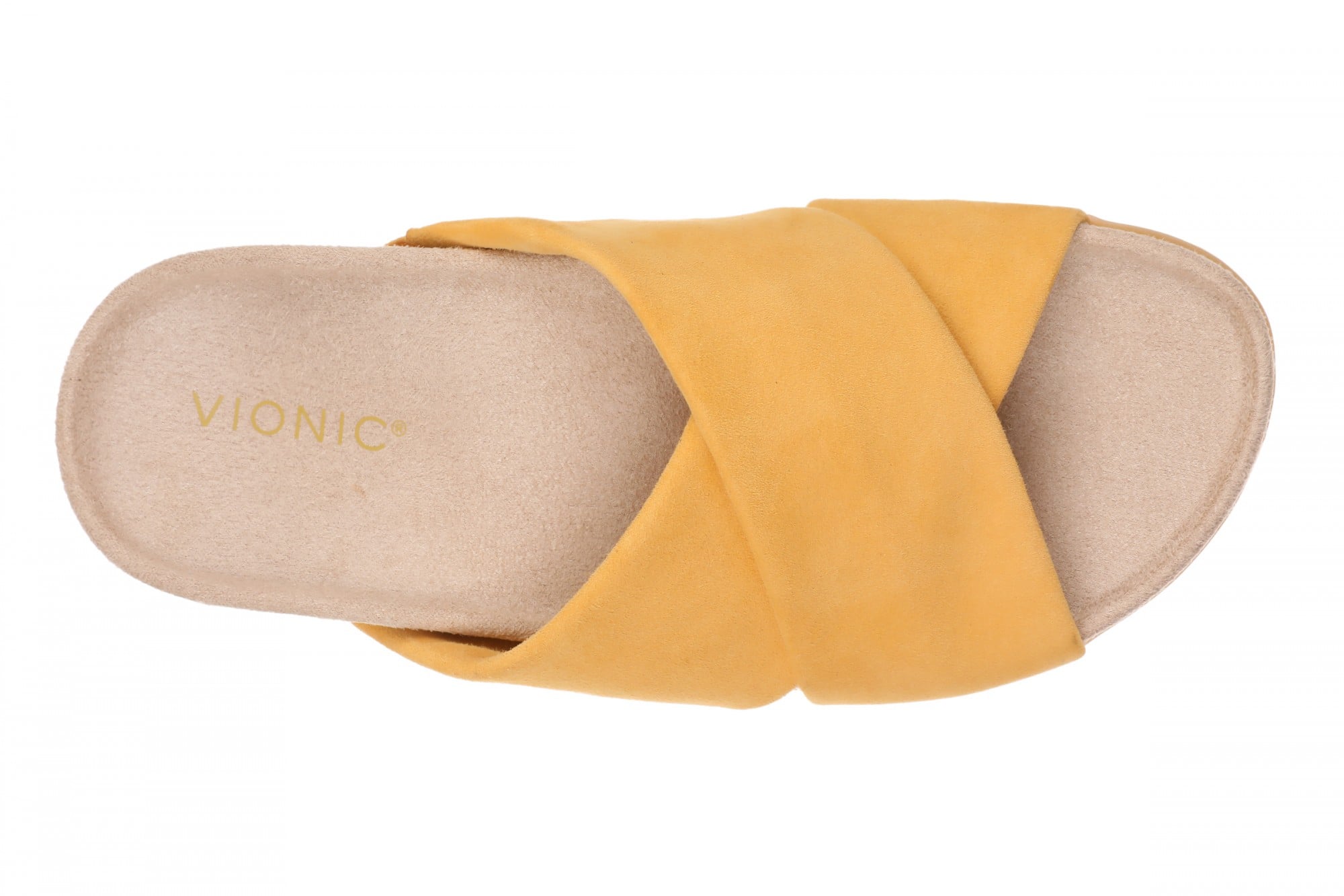 Vionic Etna Women's Comfort Arch Support Slide Sandal - Amber Yellow - Top