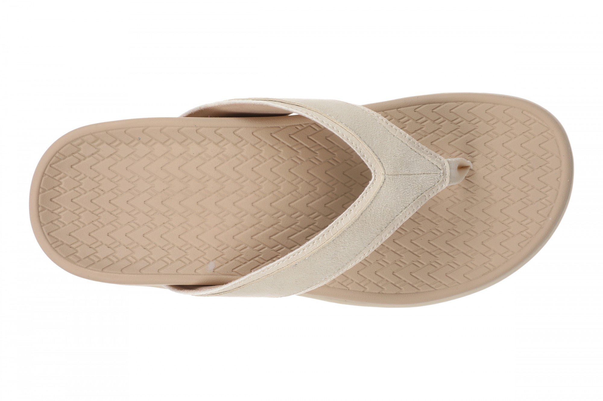 Vionic Tava Orthotic Thong Sandal - Women's Sandal - Cream - Top