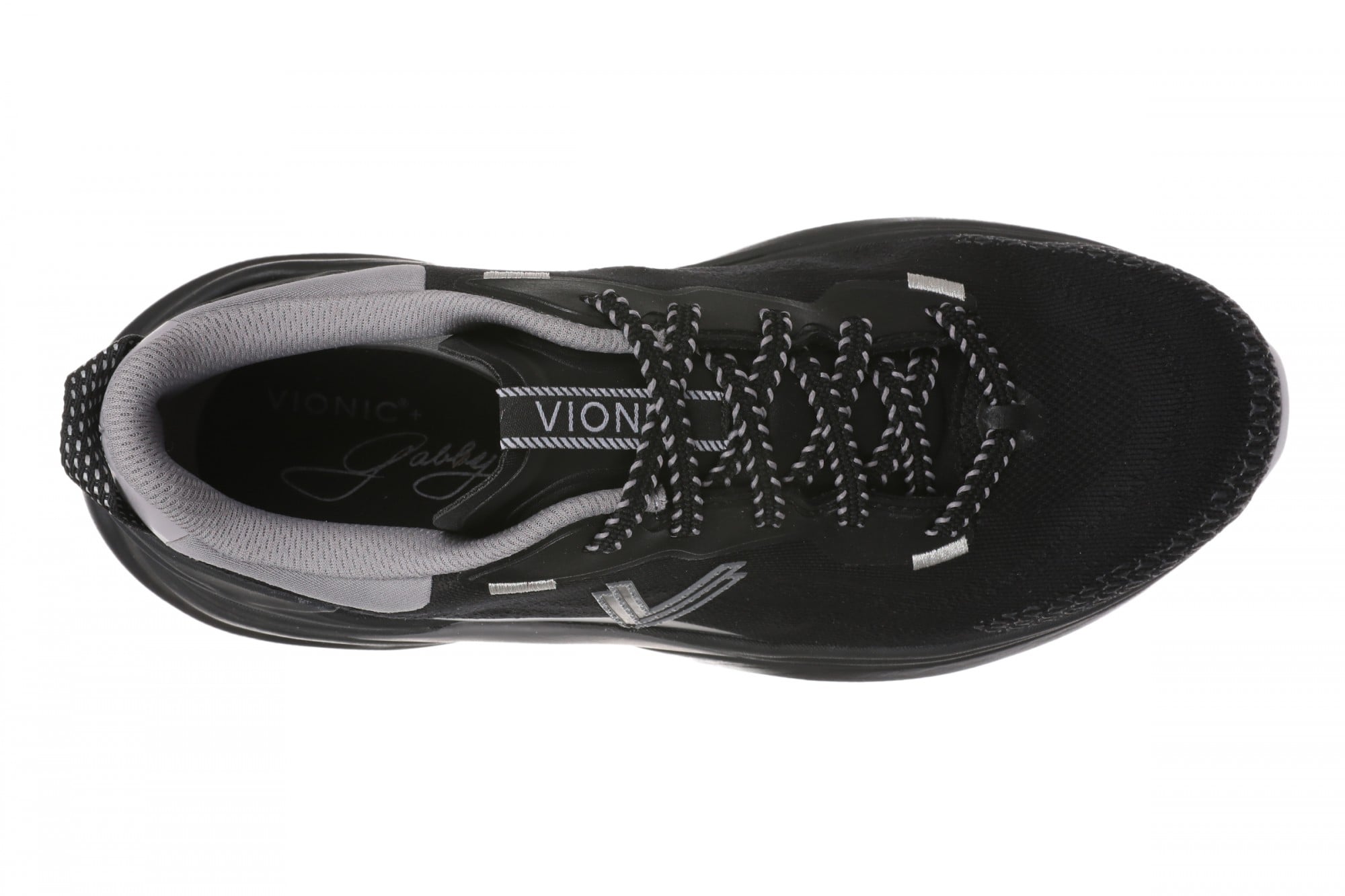 Vionic The Gabby Comfort Walking Shoe with Arch Support - Women's Lace-Up Sneaker - Raven Coast - Top