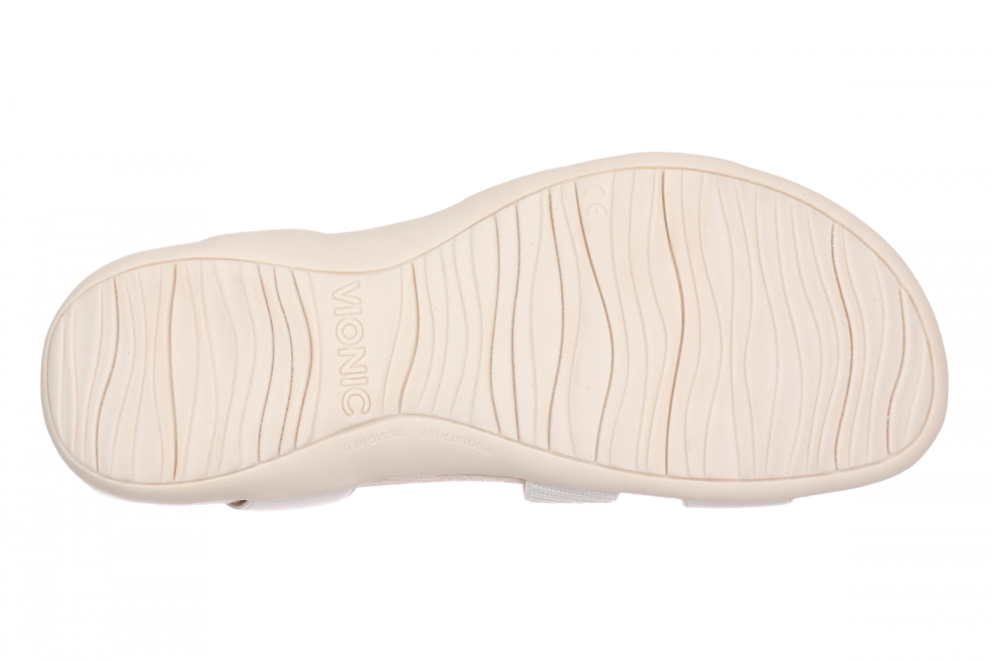 Vionic Raina Women's Strappy Comfort Sandal with Orthotic Arch Support - Sea Salt - Bottom