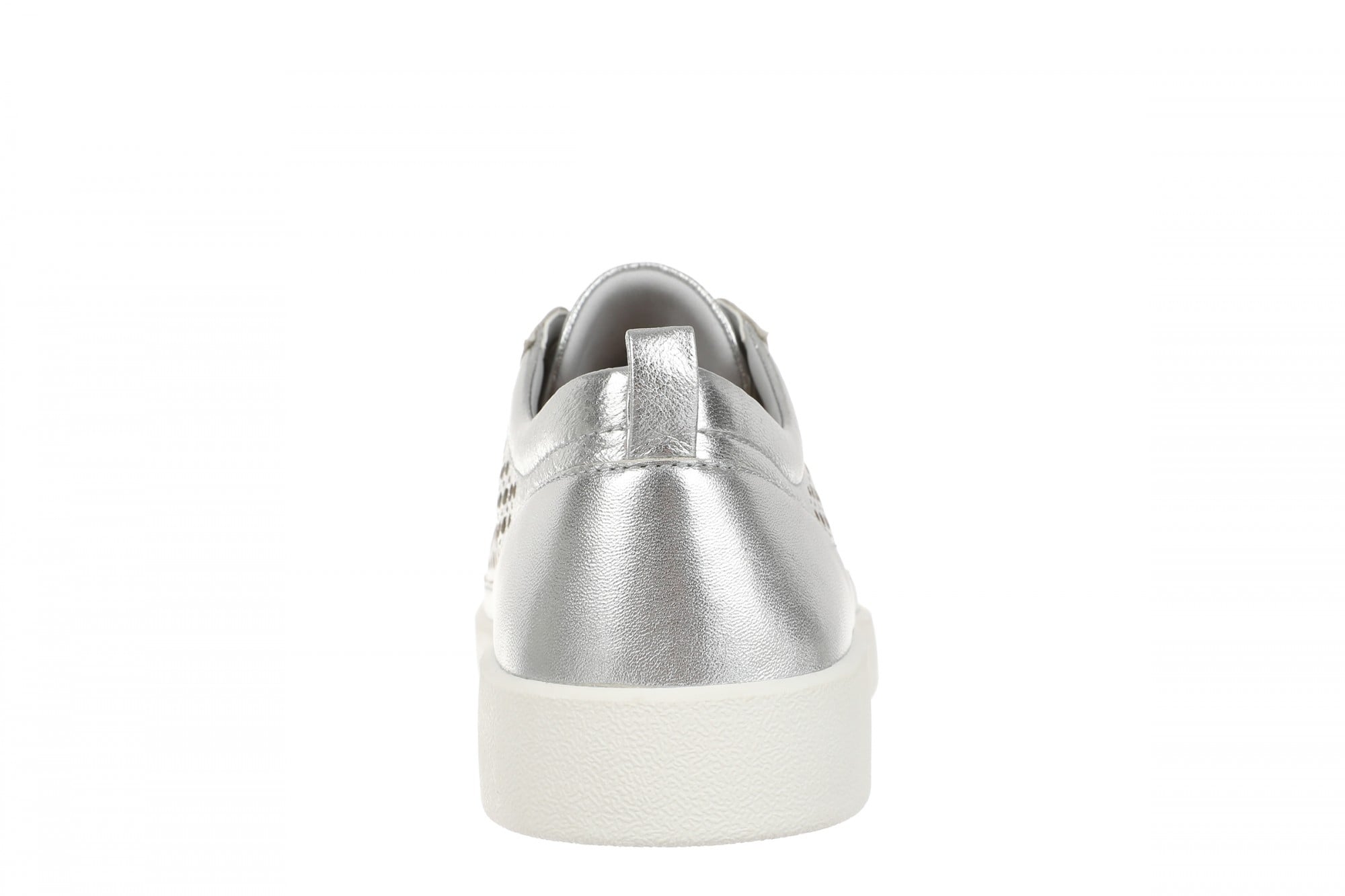 Vionic Winny Perf - Women's Perforated Leather Comfortable Supportive Orthotic Lace-Up Shoes with Arch Support - Silver - Back